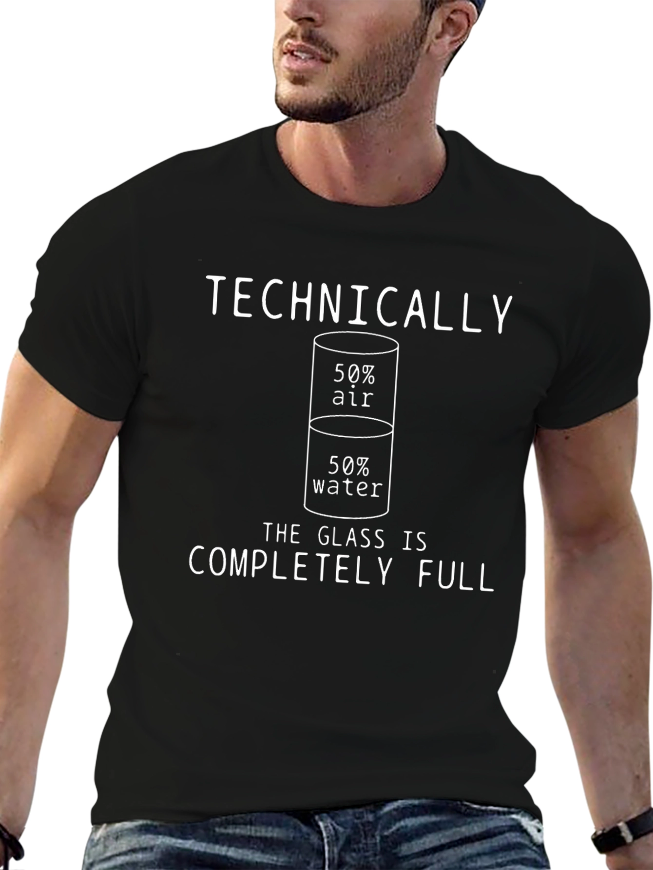 Technically Full T-Shirt - Funny Sarcastic Tee