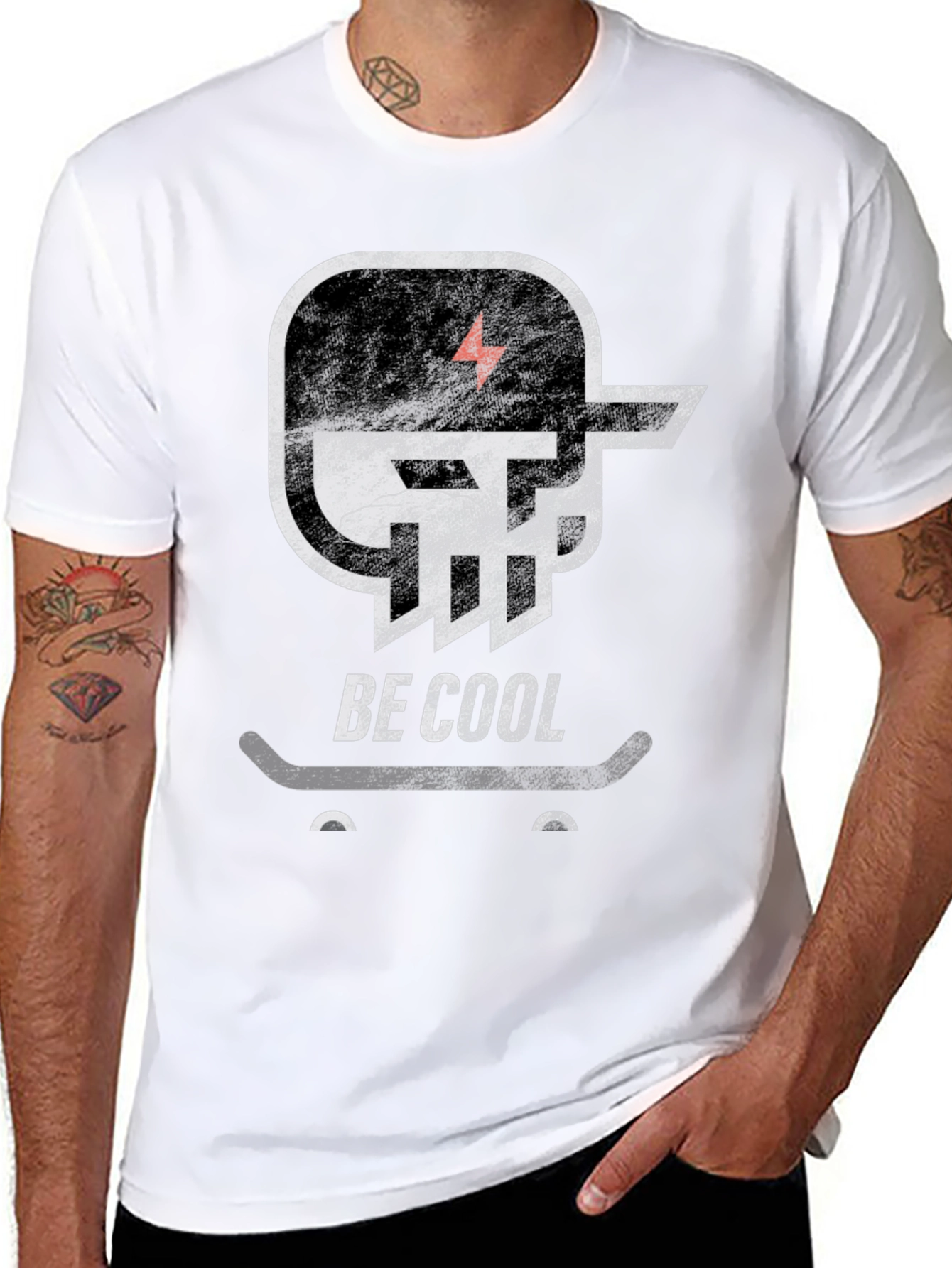 Be Cool Skateboard T-Shirt - Graphic Tee