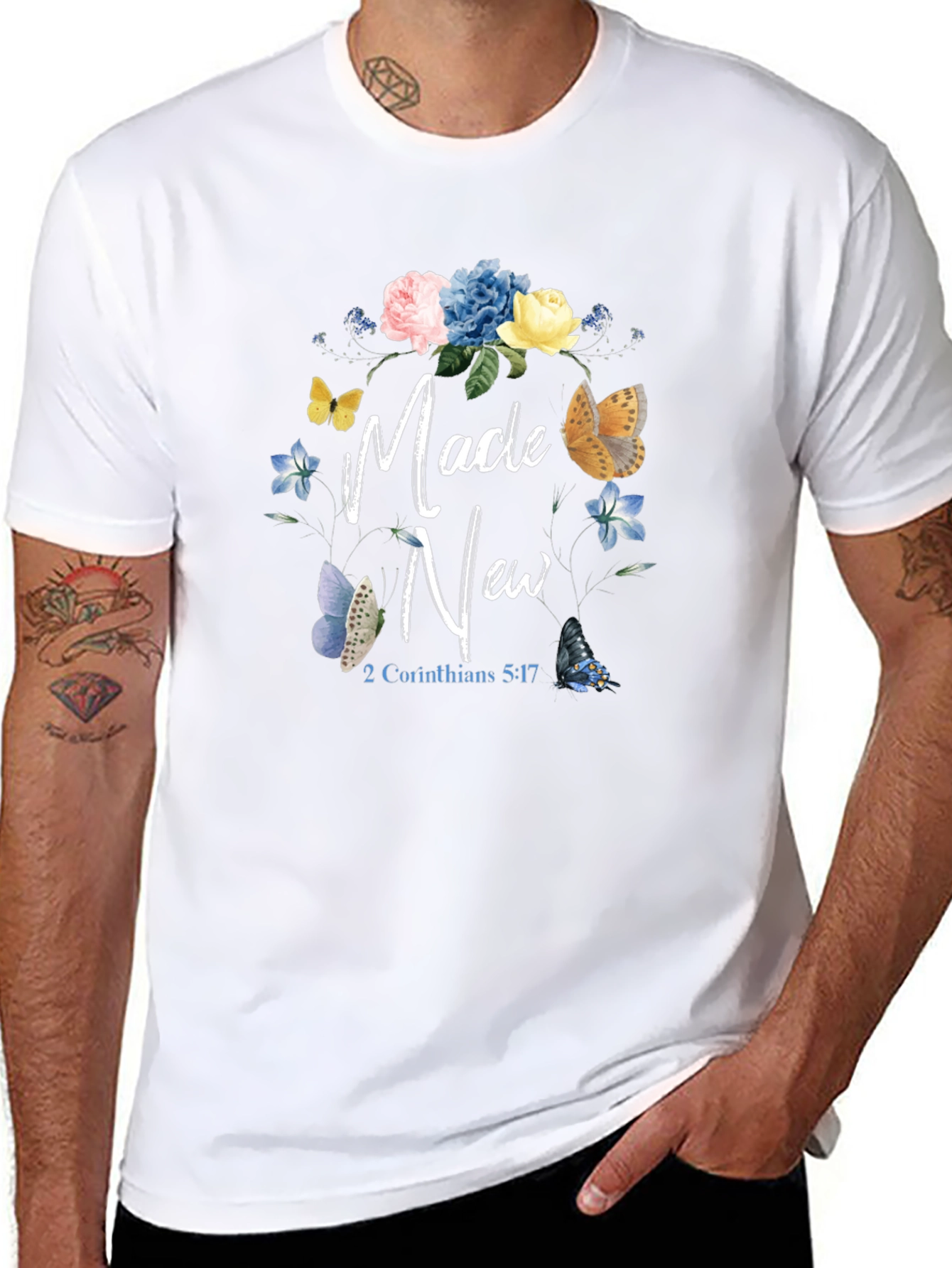 Made New Floral Butterfly T-Shirt