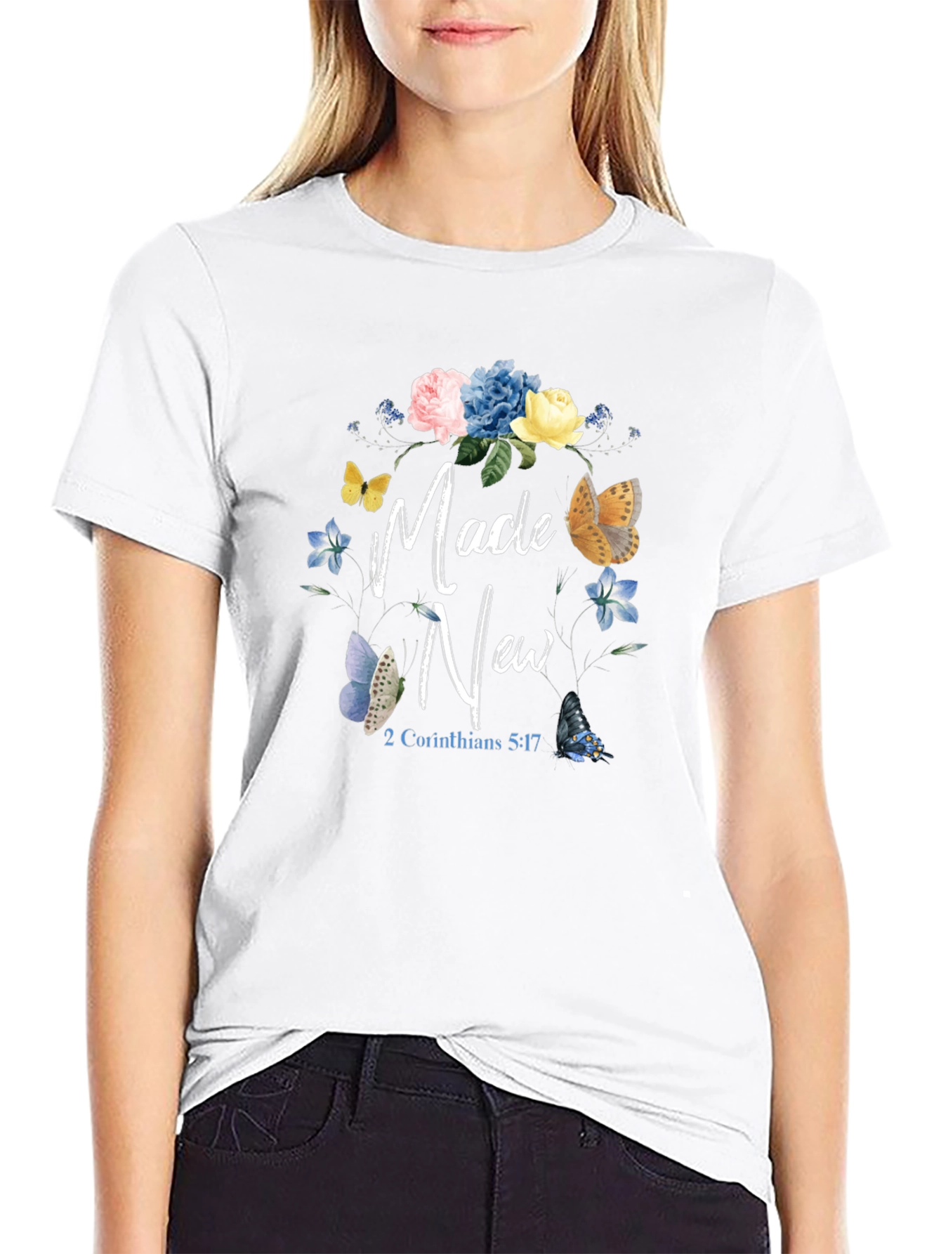 Made New Floral Butterfly T-Shirt