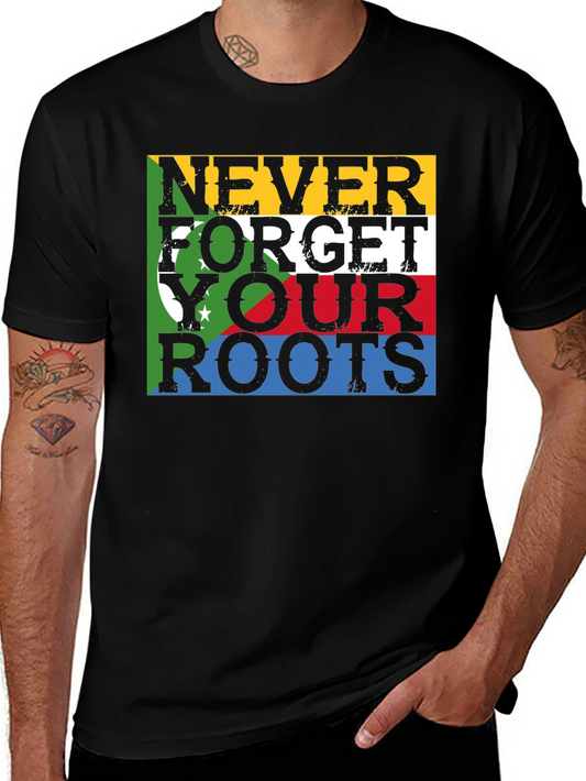 Comoros Flag Never Forget Your Roots Graphic T-Shirt