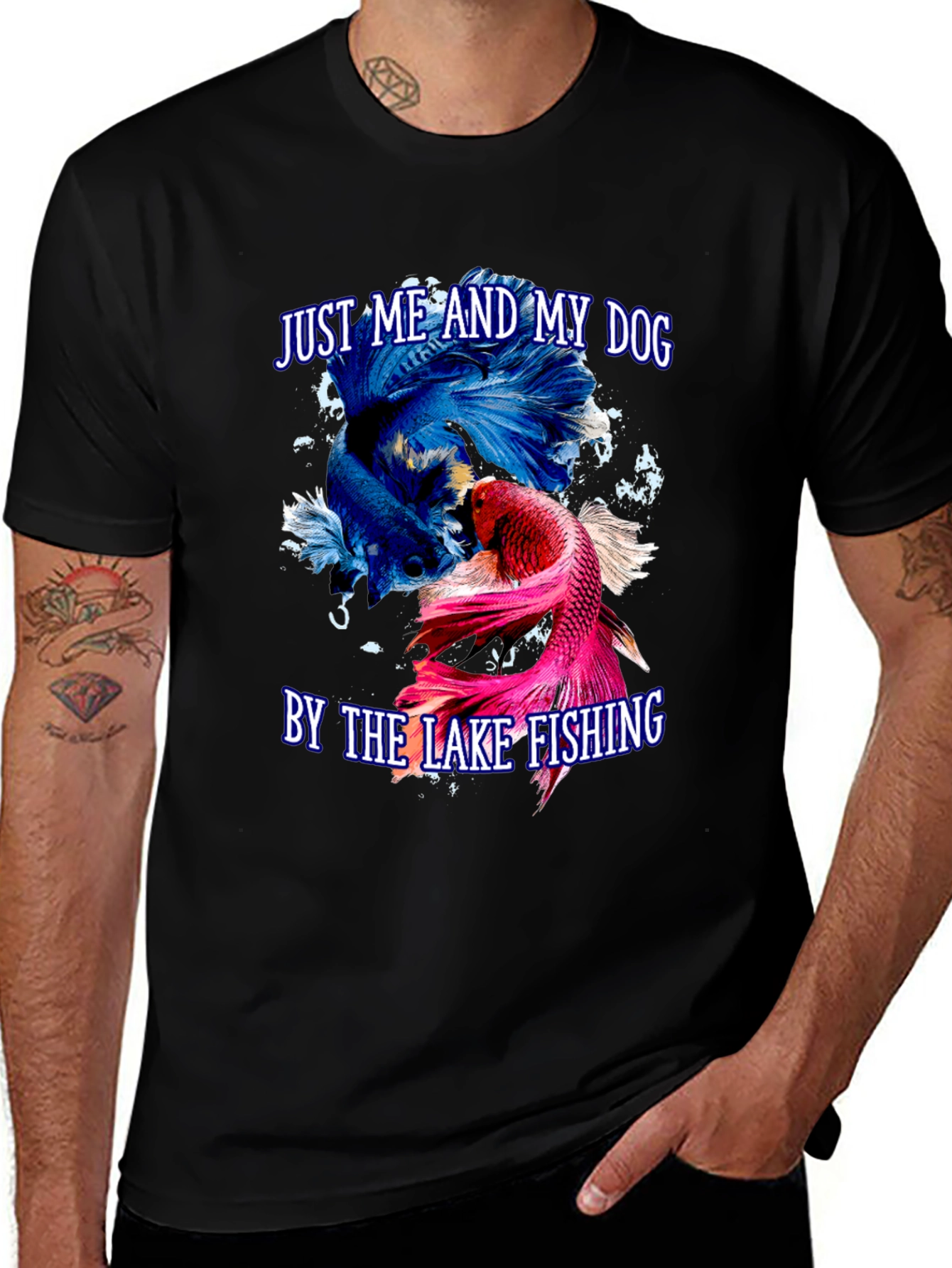 Just Me and My Dog Betta Fish T-Shirt