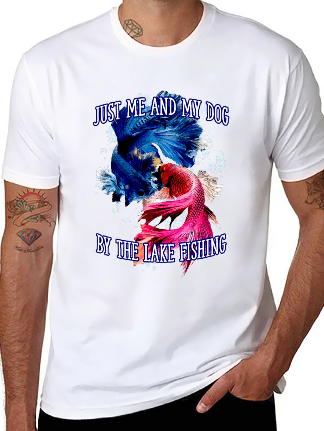Just Me and My Dog Betta Fish T-Shirt