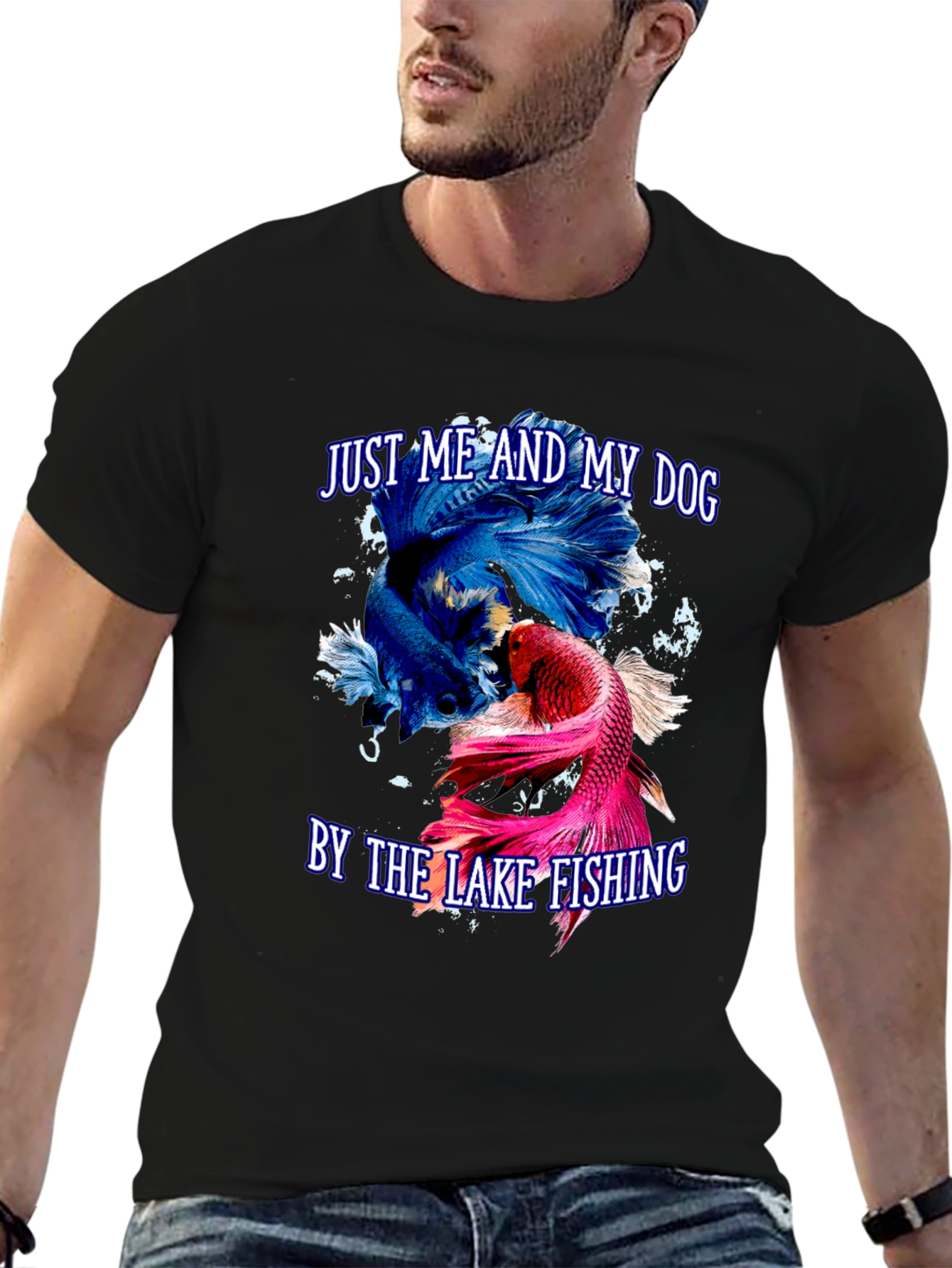 Just Me and My Dog Betta Fish T-Shirt