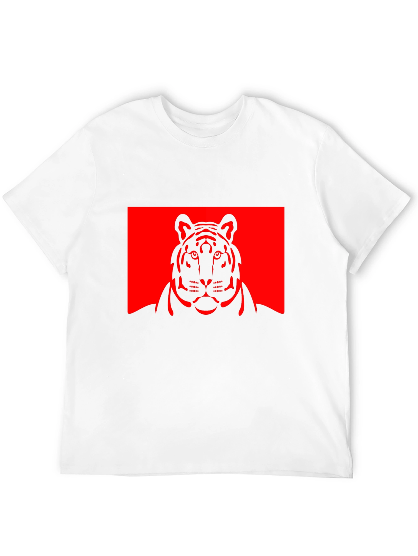 Tiger Graphic Tee - Bold Black Cotton T-Shirt