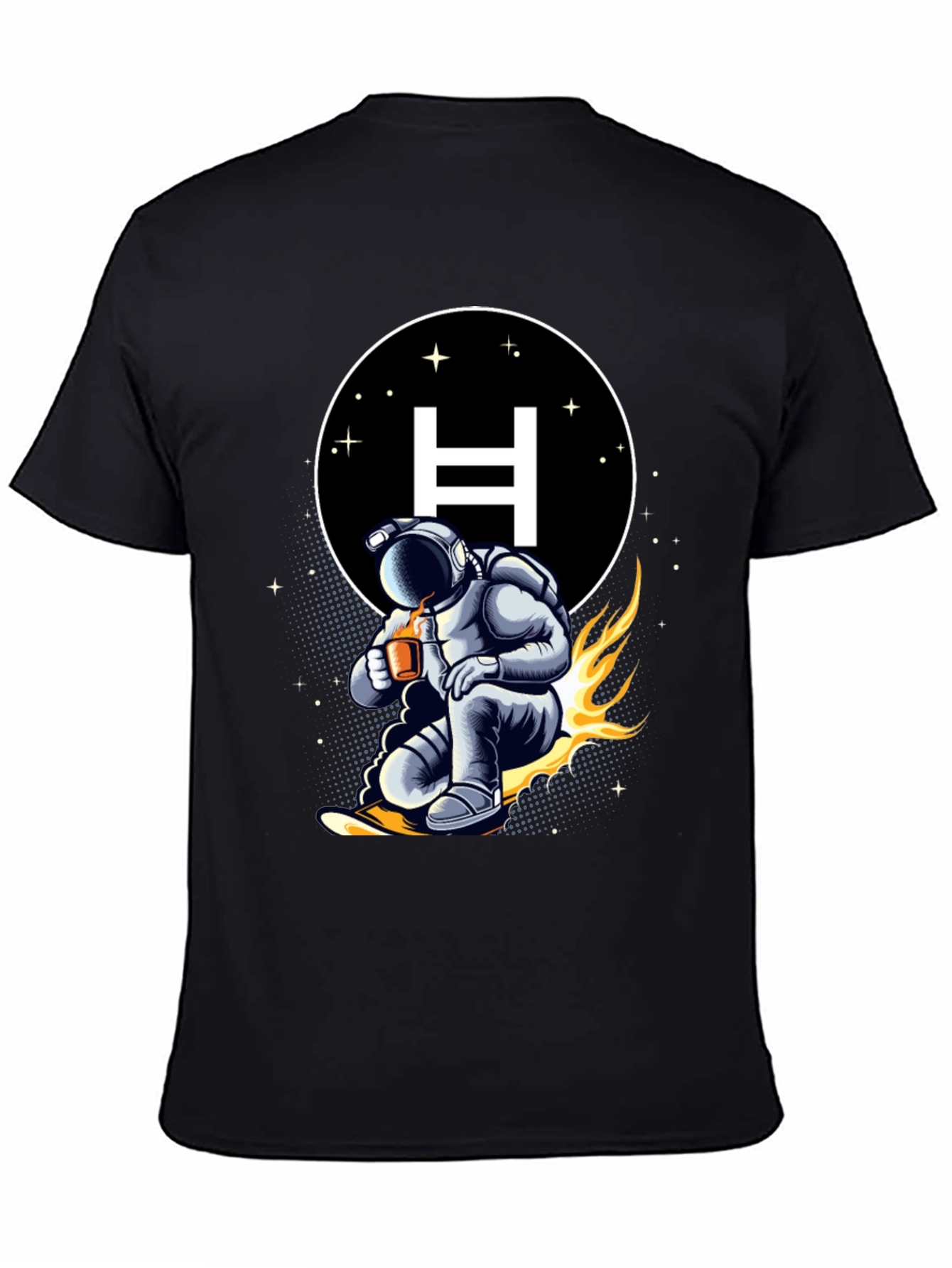 Astronaut Coffee Surf T-Shirt - Space Adventure Tee