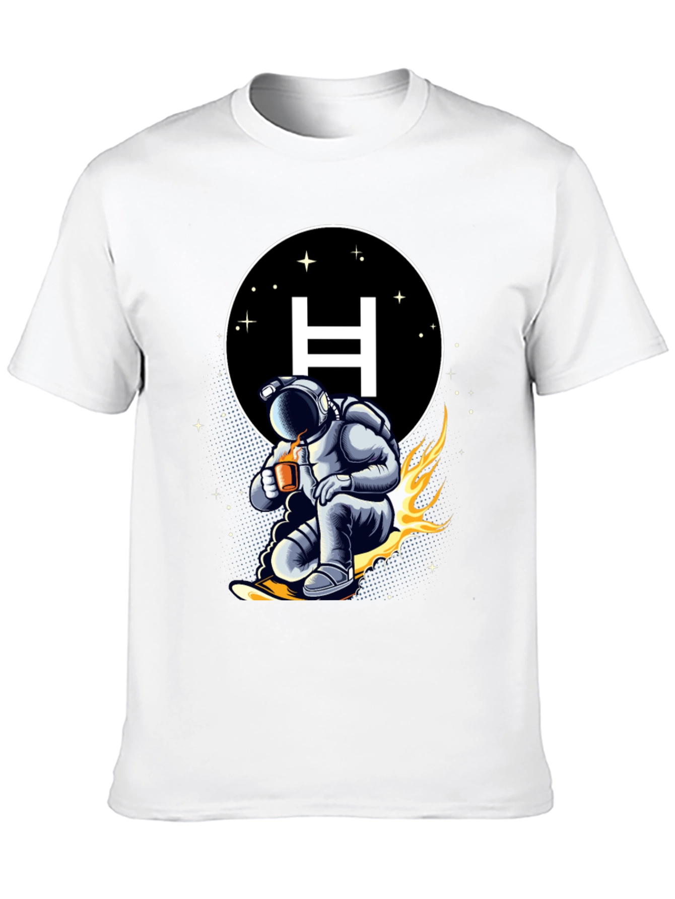 Astronaut Coffee Surf T-Shirt - Space Adventure Tee