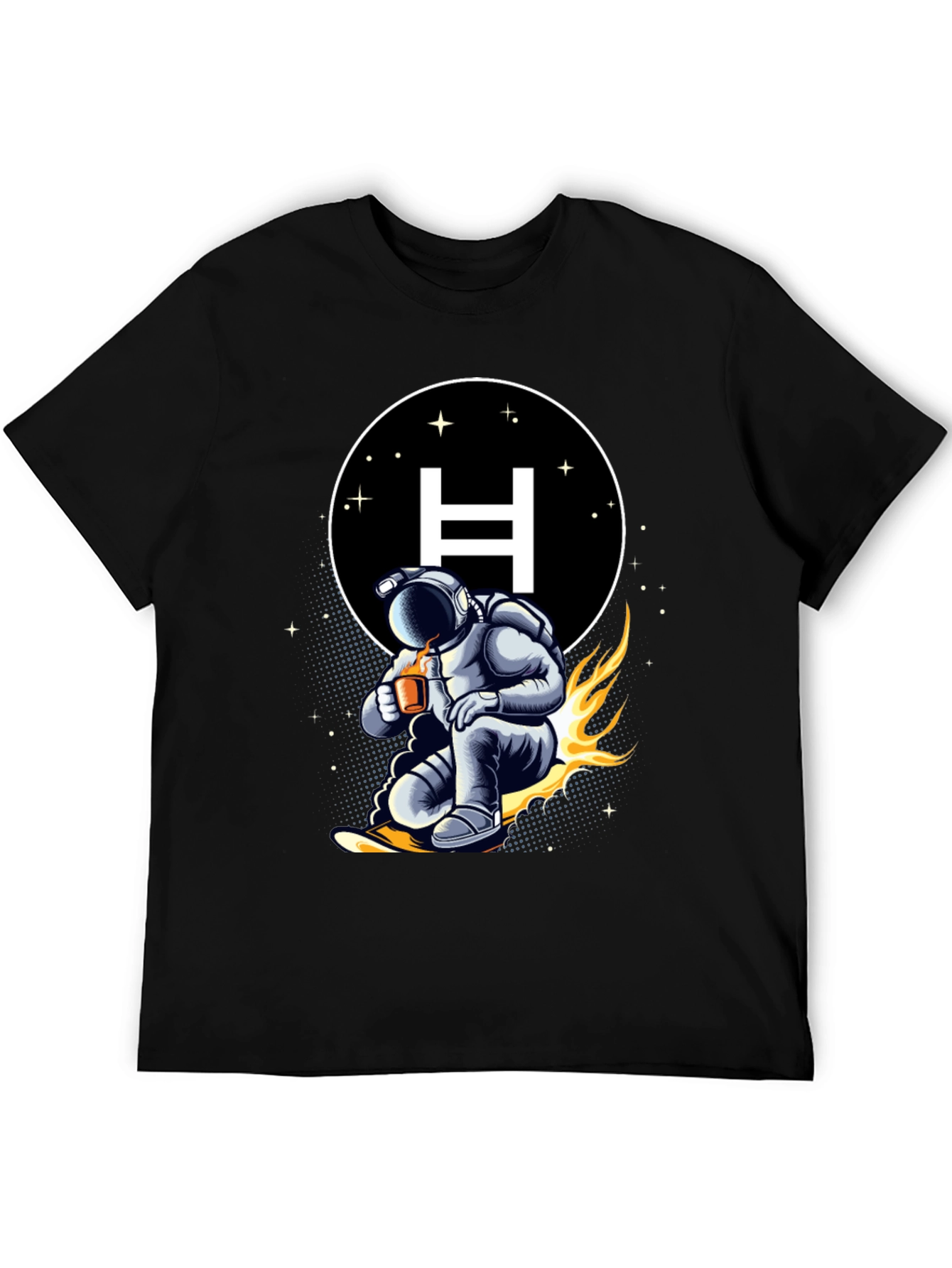 Astronaut Coffee Surf T-Shirt - Space Adventure Tee