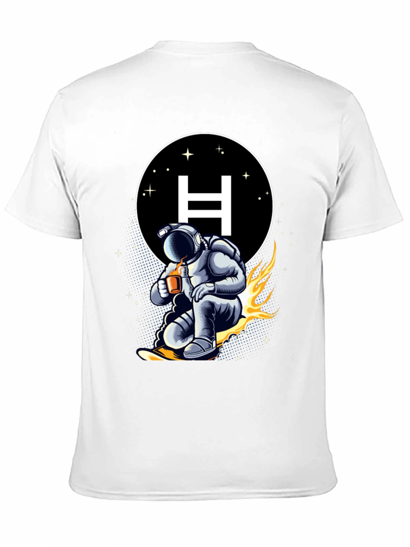 Astronaut Coffee Surf T-Shirt - Space Adventure Tee