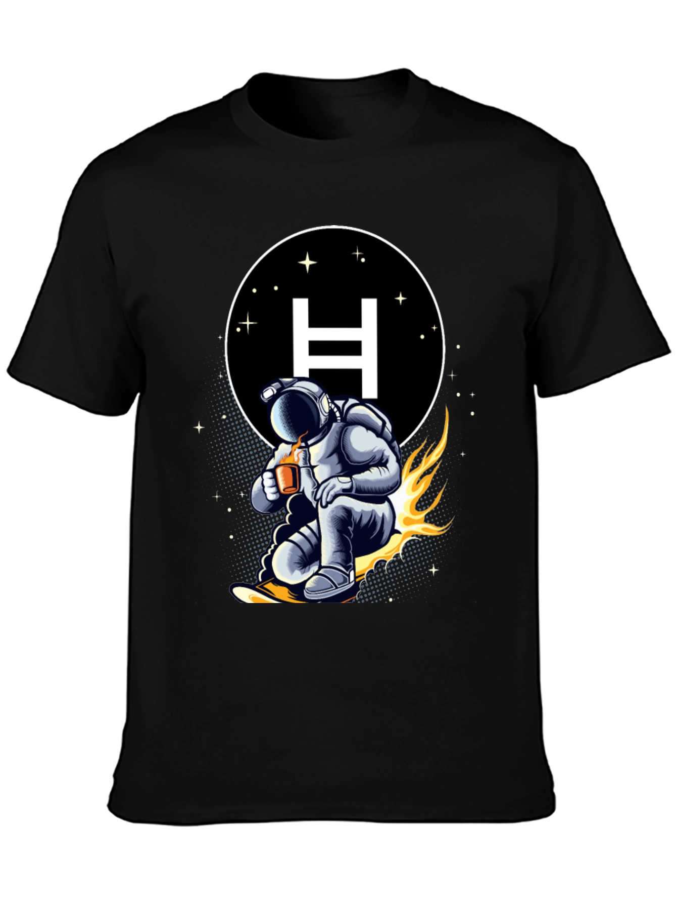 Astronaut Coffee Surf T-Shirt - Space Adventure Tee