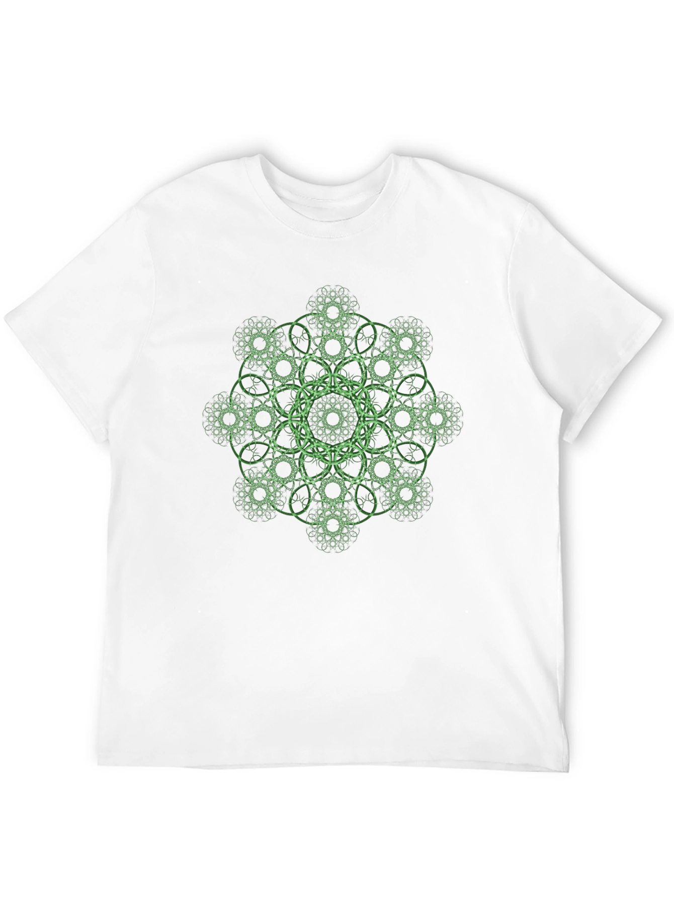 Geometric Fractal T-Shirt - Black