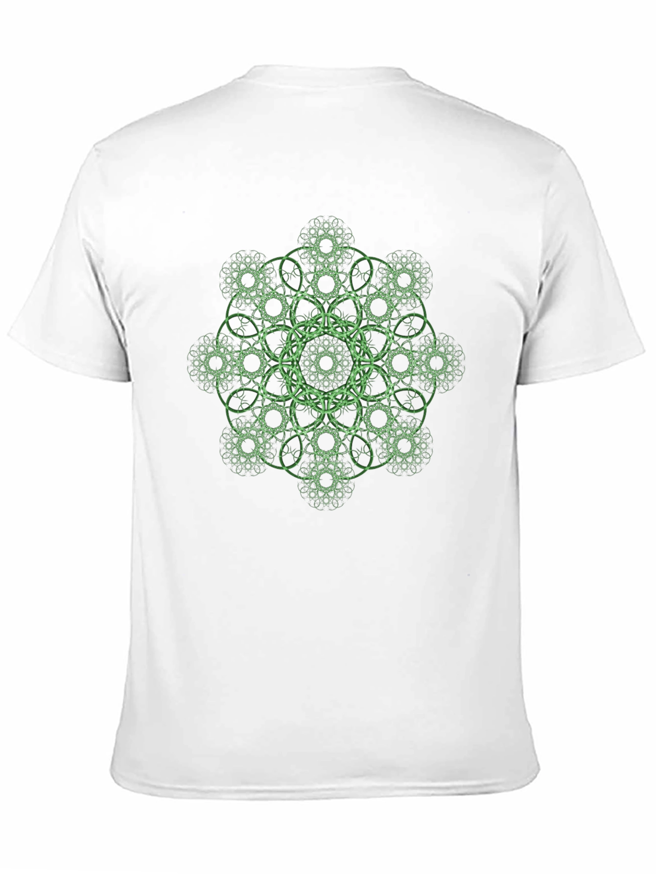 Geometric Fractal T-Shirt - Black