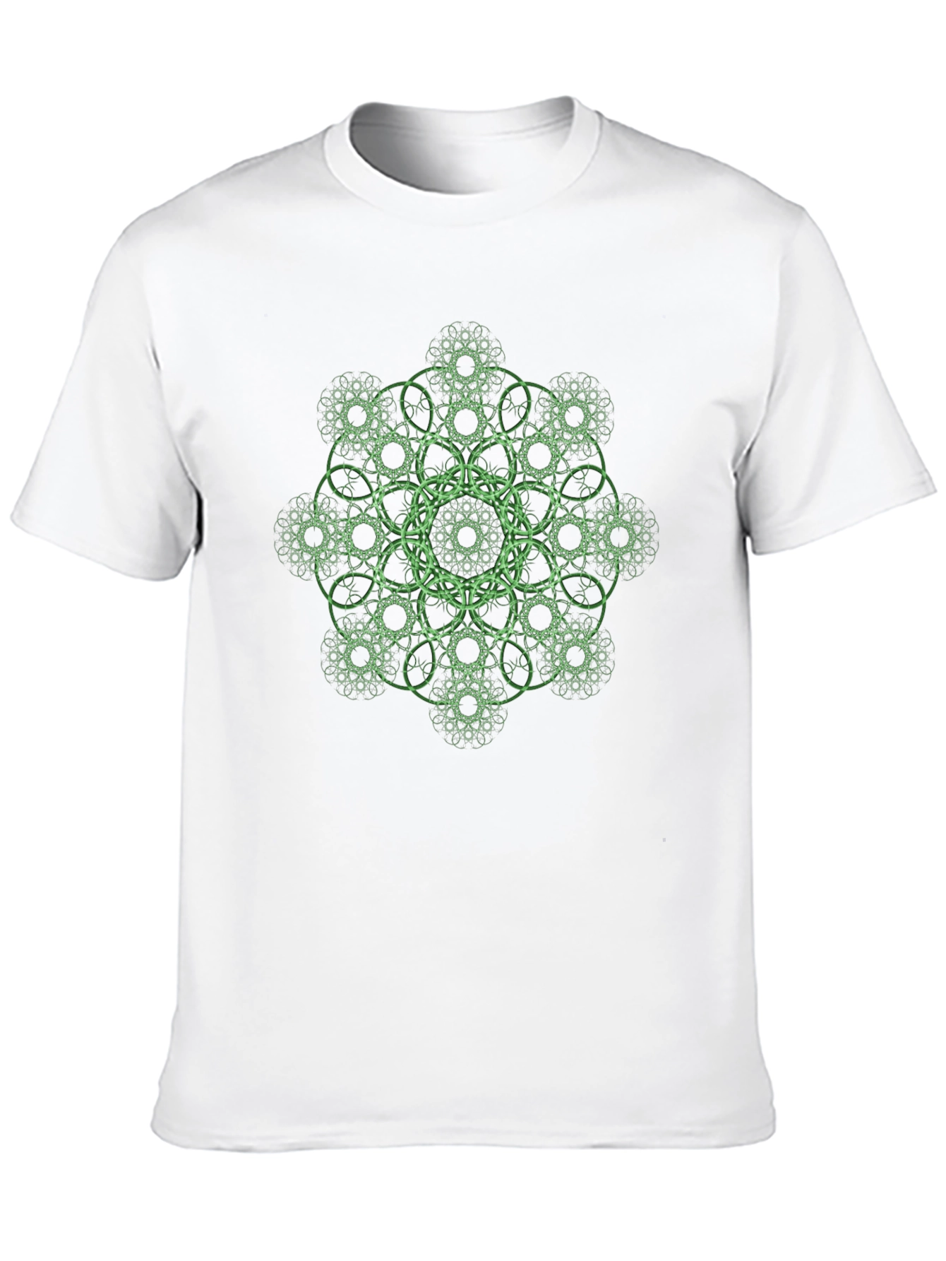 Geometric Fractal T-Shirt - Black