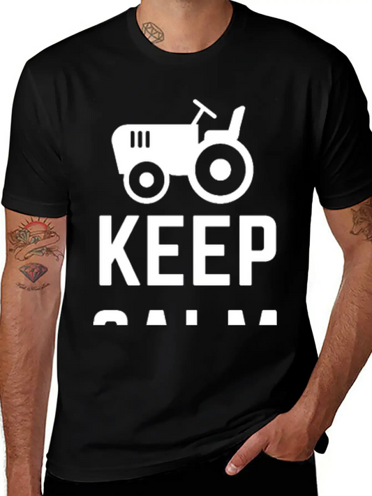 Keep Calm Calm And Farm On Unisex Casual T-Shirt – Clean Design For Daily Comfort