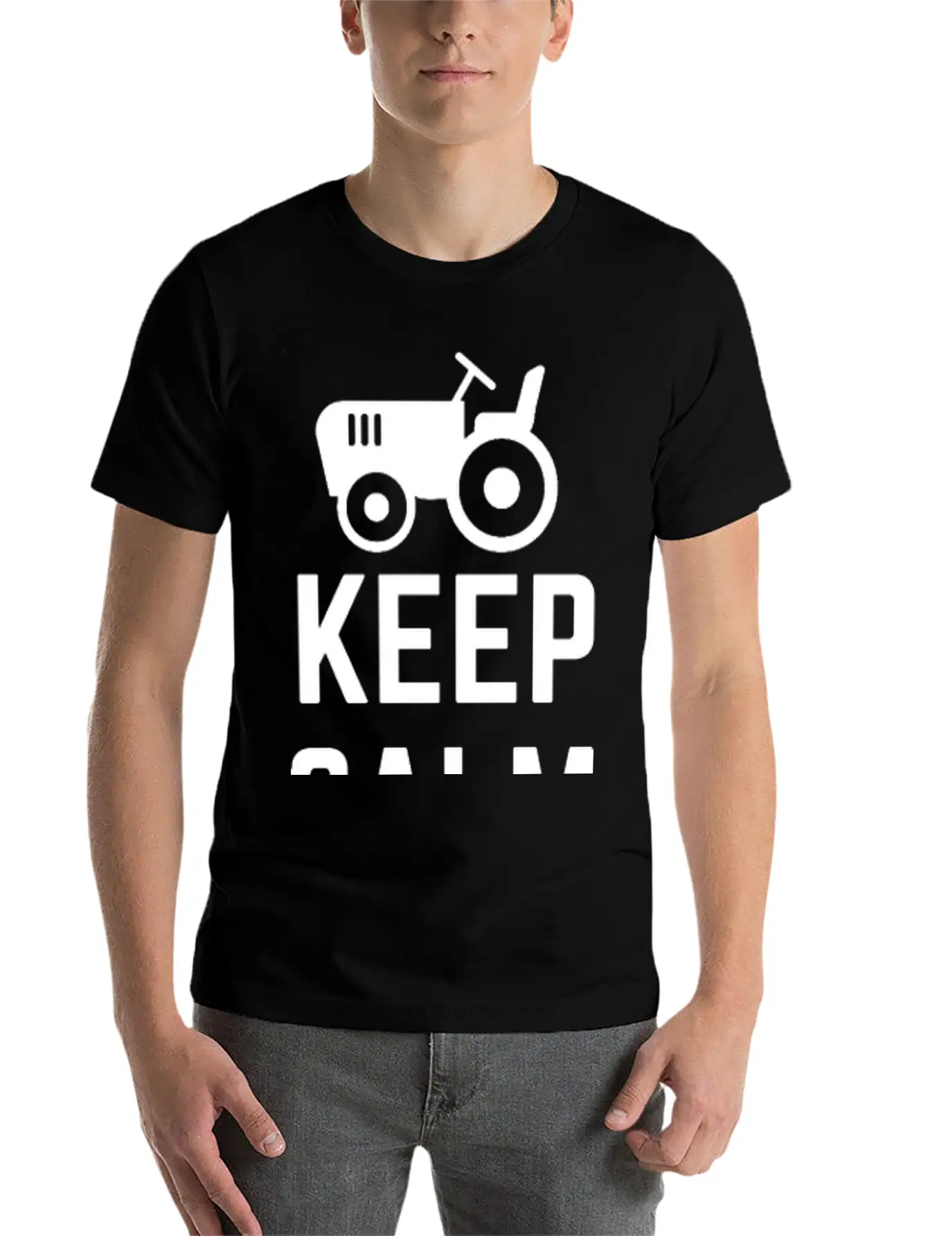 Keep Calm Calm And Farm On Unisex Casual T-Shirt – Clean Design For Daily Comfort