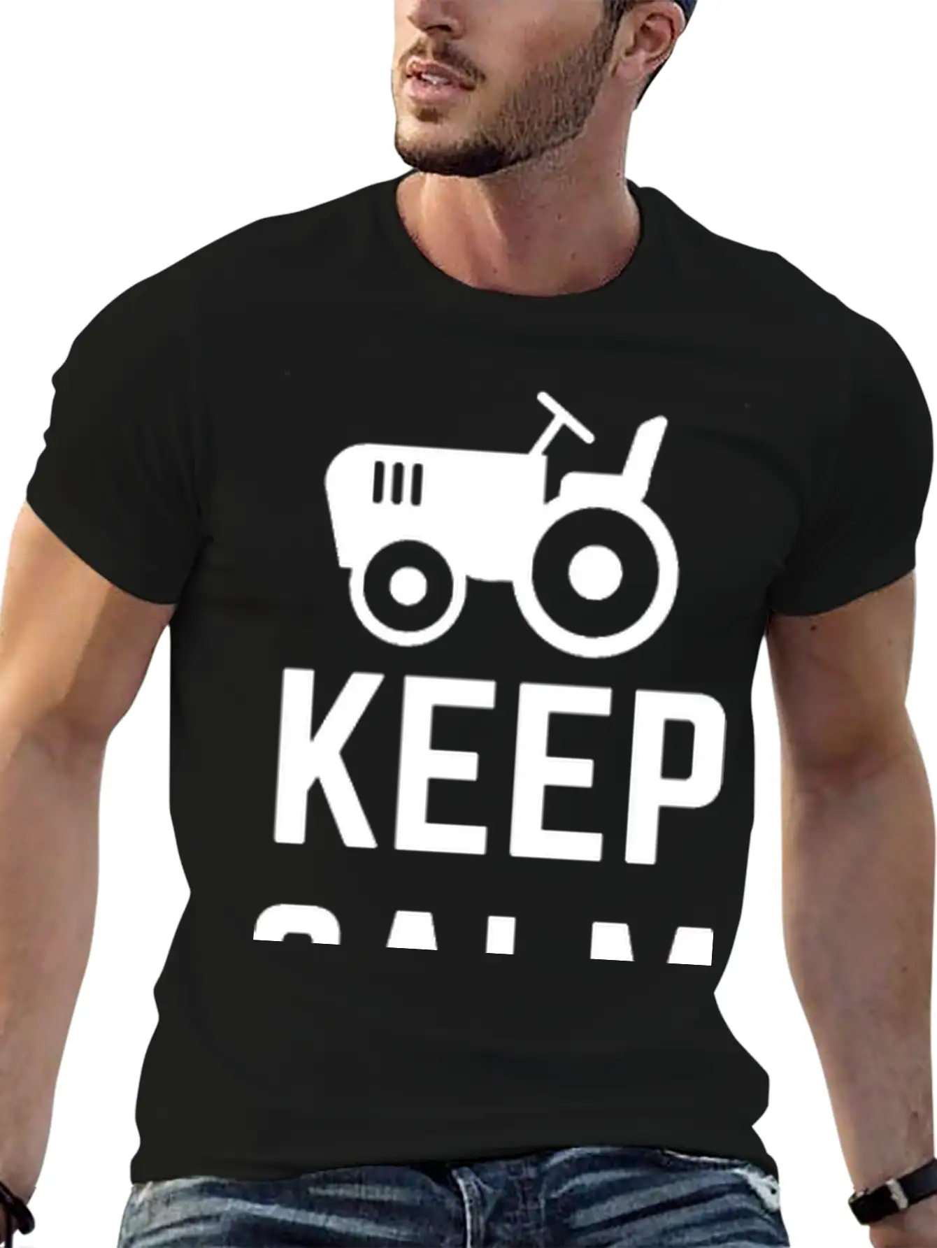 Keep Calm Calm And Farm On Unisex Casual T-Shirt – Clean Design For Daily Comfort