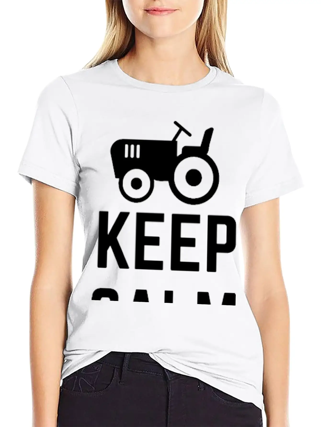 Keep Calm Calm And Farm On Unisex Casual T-Shirt – Clean Design For Daily Comfort
