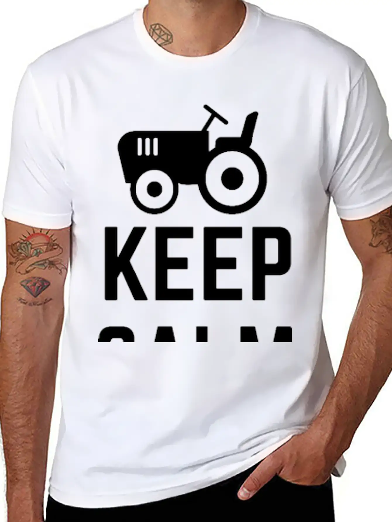 Keep Calm Calm And Farm On Unisex Casual T-Shirt – Clean Design For Daily Comfort