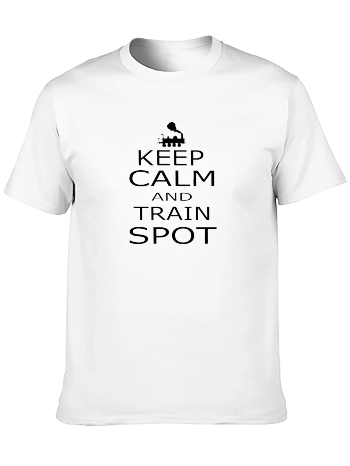 Keep Calm Train Unisex Casual T-Shirt – Clean Design For Daily Comfort