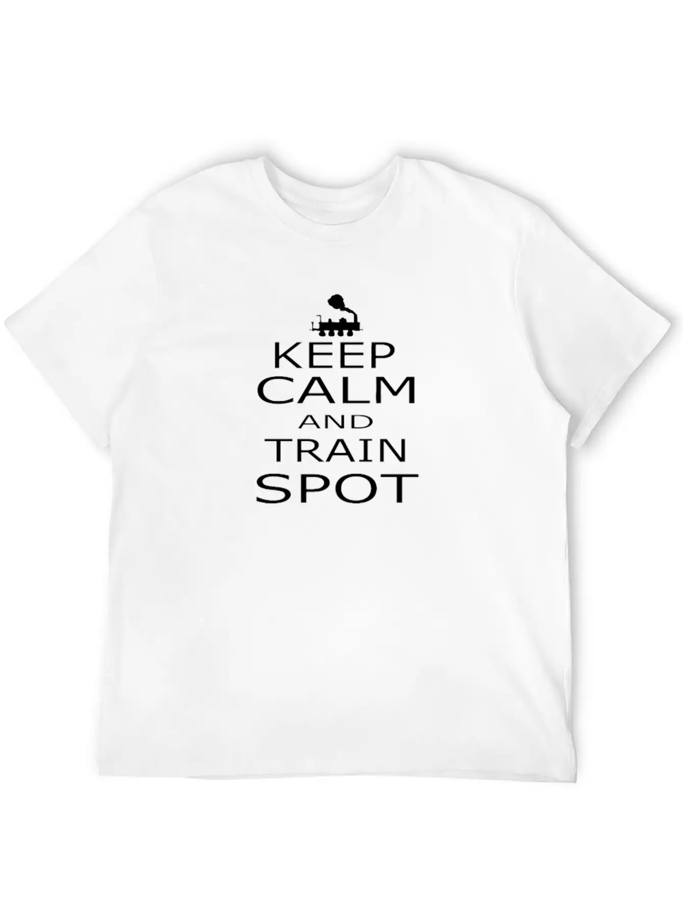 Keep Calm Train Unisex Casual T-Shirt – Clean Design For Daily Comfort