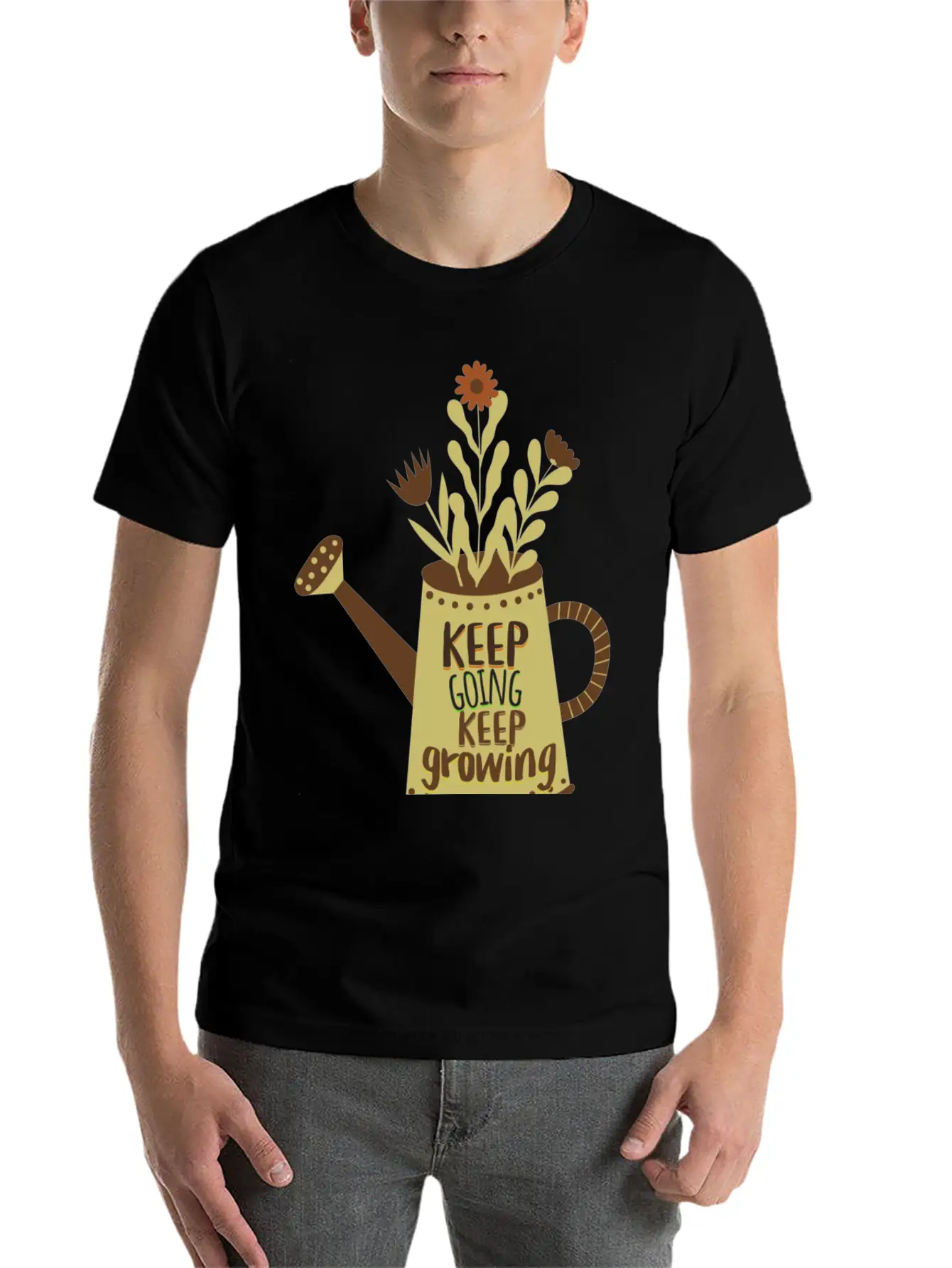 Keep Going, Keep Growing. Never Give Up. Dream Big Unisex Casual T-Shirt – Clean Design For Daily Comfort