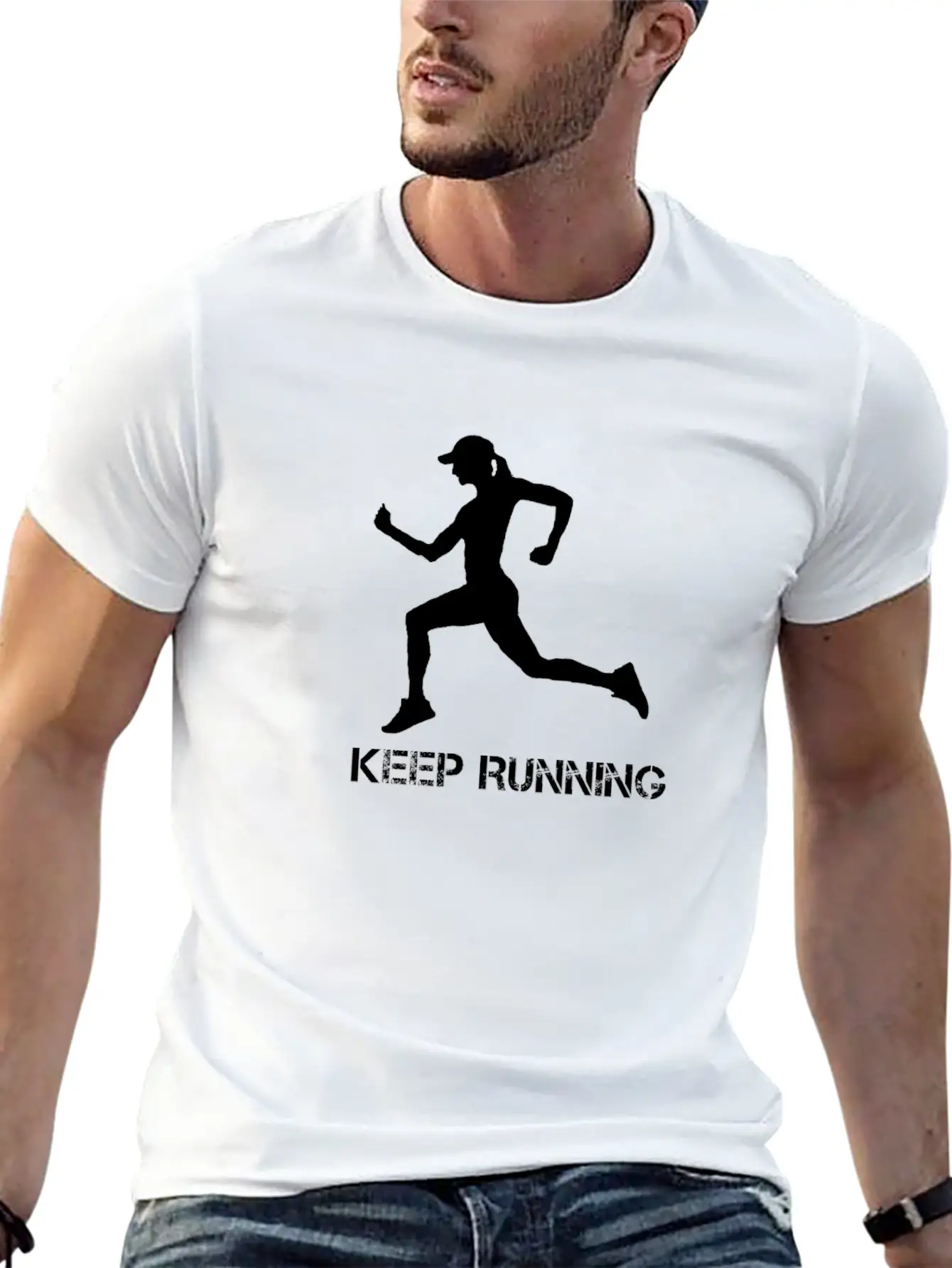 Keep Running Marathon Run Runner Jogging Unisex Casual T-Shirt – Clean Design For Daily Comfort