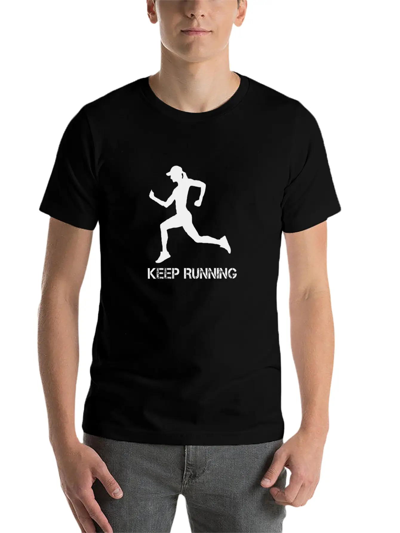 Keep Running Marathon Run Runner Jogging Unisex Casual T-Shirt – Clean Design For Daily Comfort
