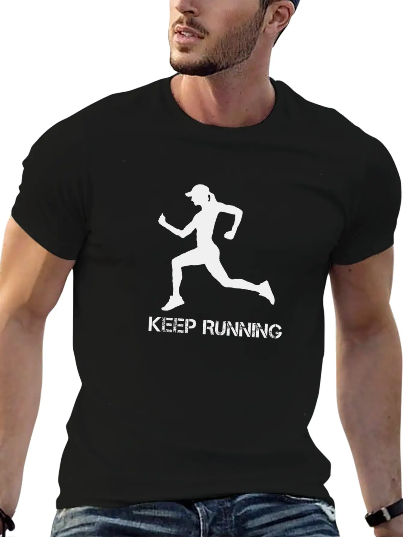 Keep Running Marathon Run Runner Jogging Unisex Casual T-Shirt – Clean Design For Daily Comfort