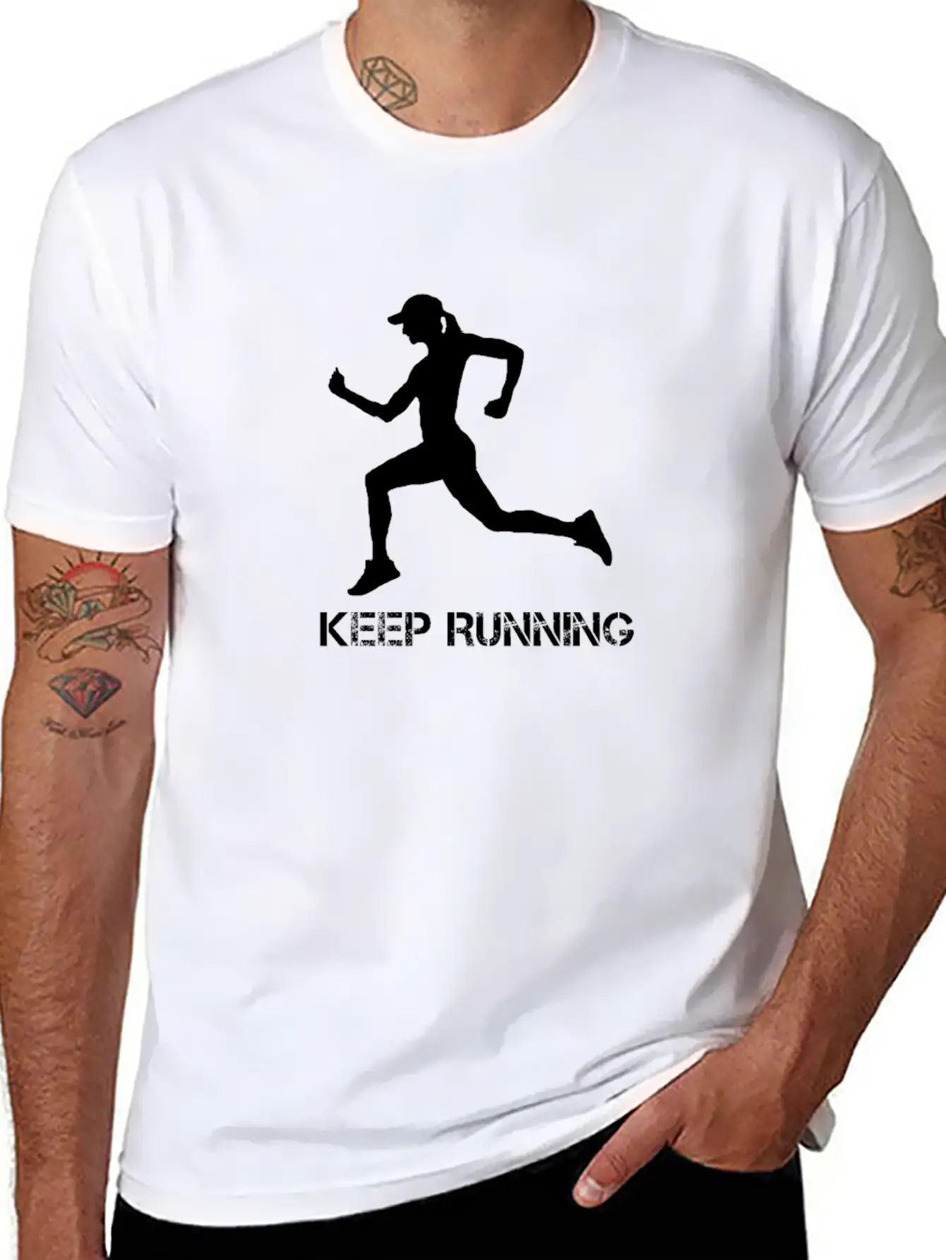 Keep Running Marathon Run Runner Jogging Unisex Casual T-Shirt – Clean Design For Daily Comfort