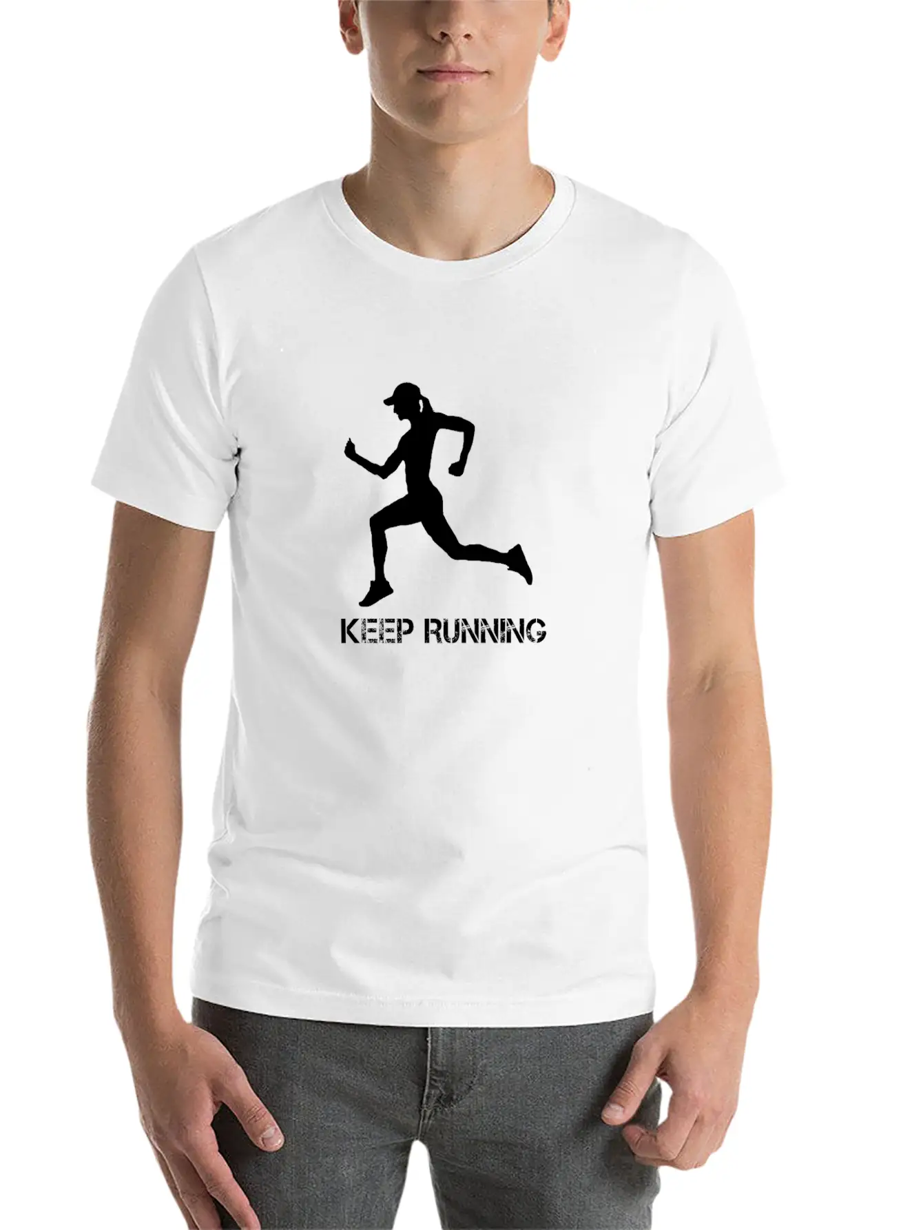 Keep Running Marathon Run Runner Jogging Unisex Casual T-Shirt – Clean Design For Daily Comfort