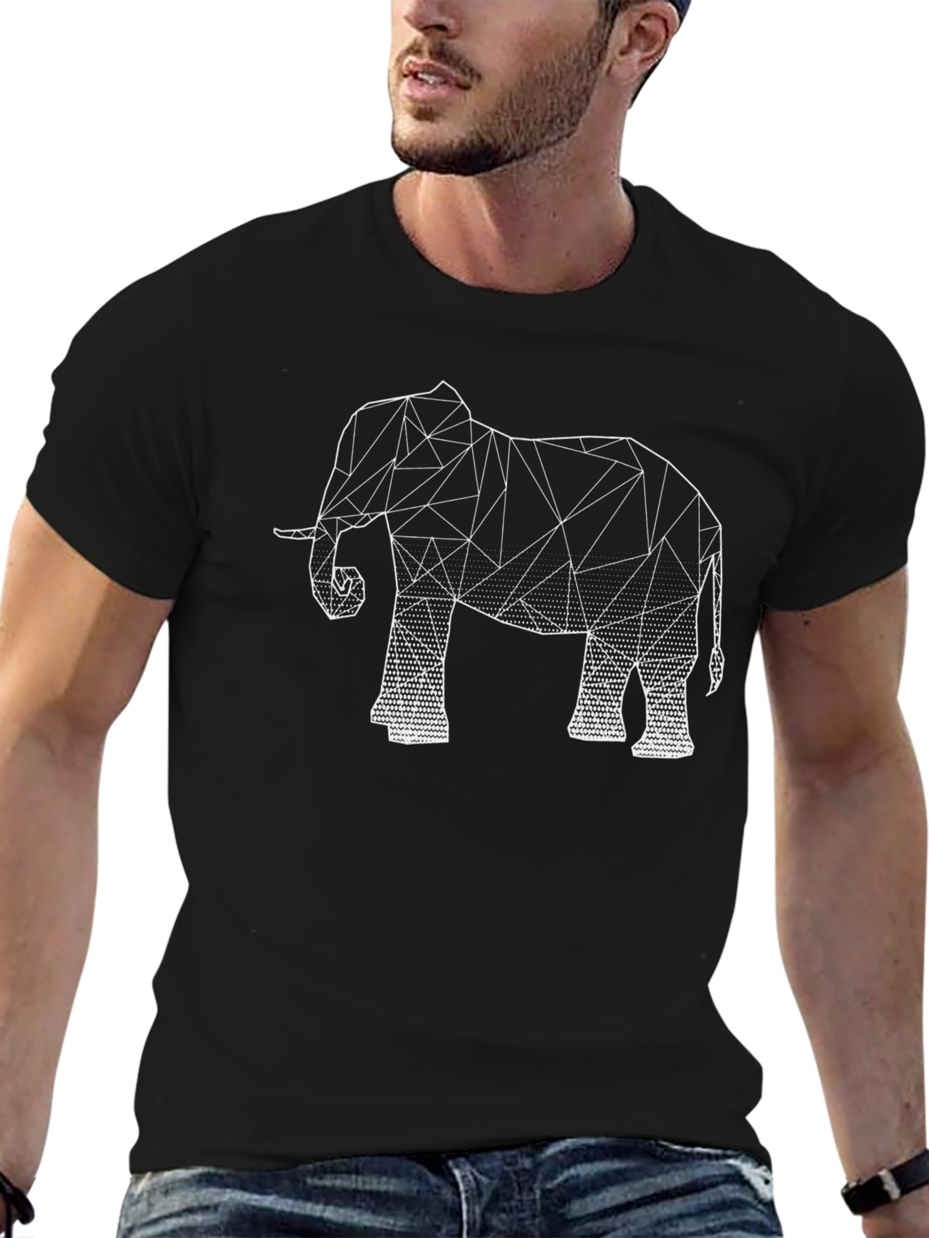 Geometric Elephant T-Shirt - Modern Art Tee