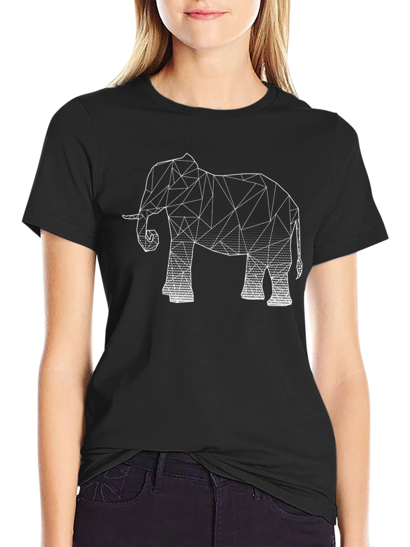 Geometric Elephant T-Shirt - Modern Art Tee