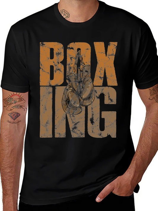 Vintage Boxing Gloves Graphic Print Tee