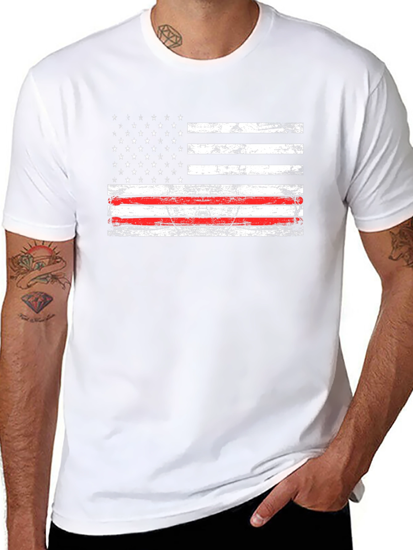 Thin Red Line USA Flag T-Shirt