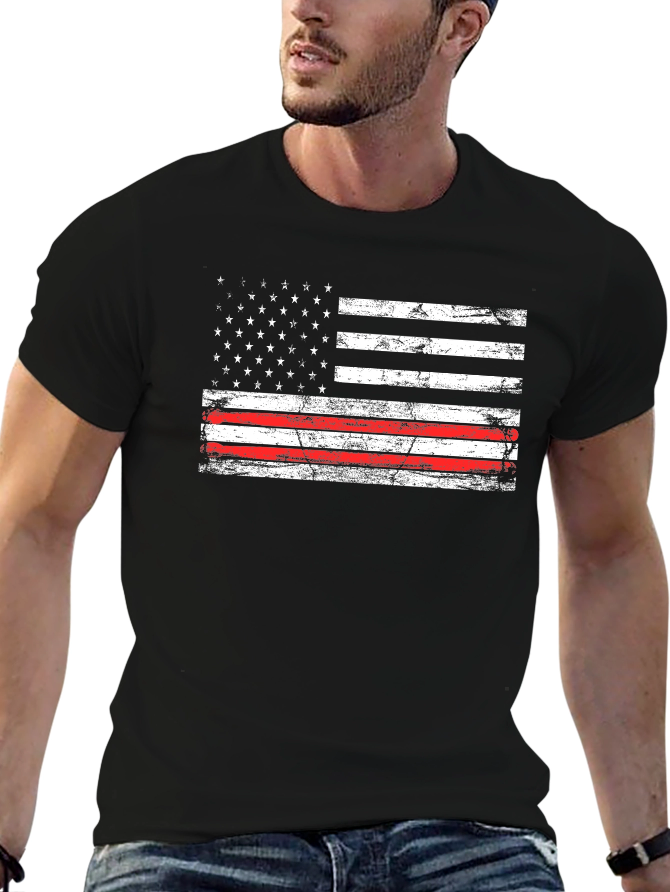 Thin Red Line USA Flag T-Shirt