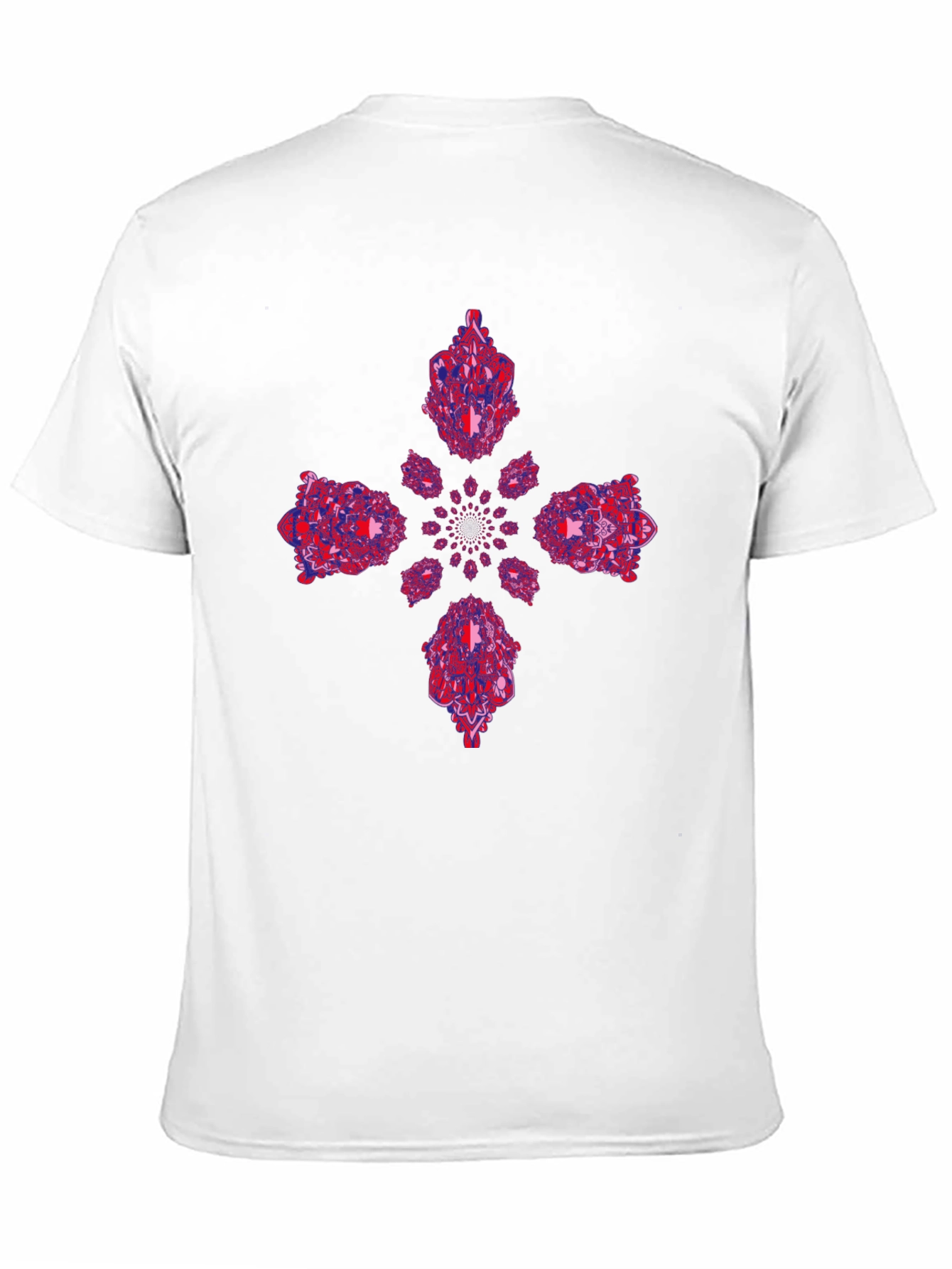 Abstract Kaleidoscope Graphic Print Black T-Shirt