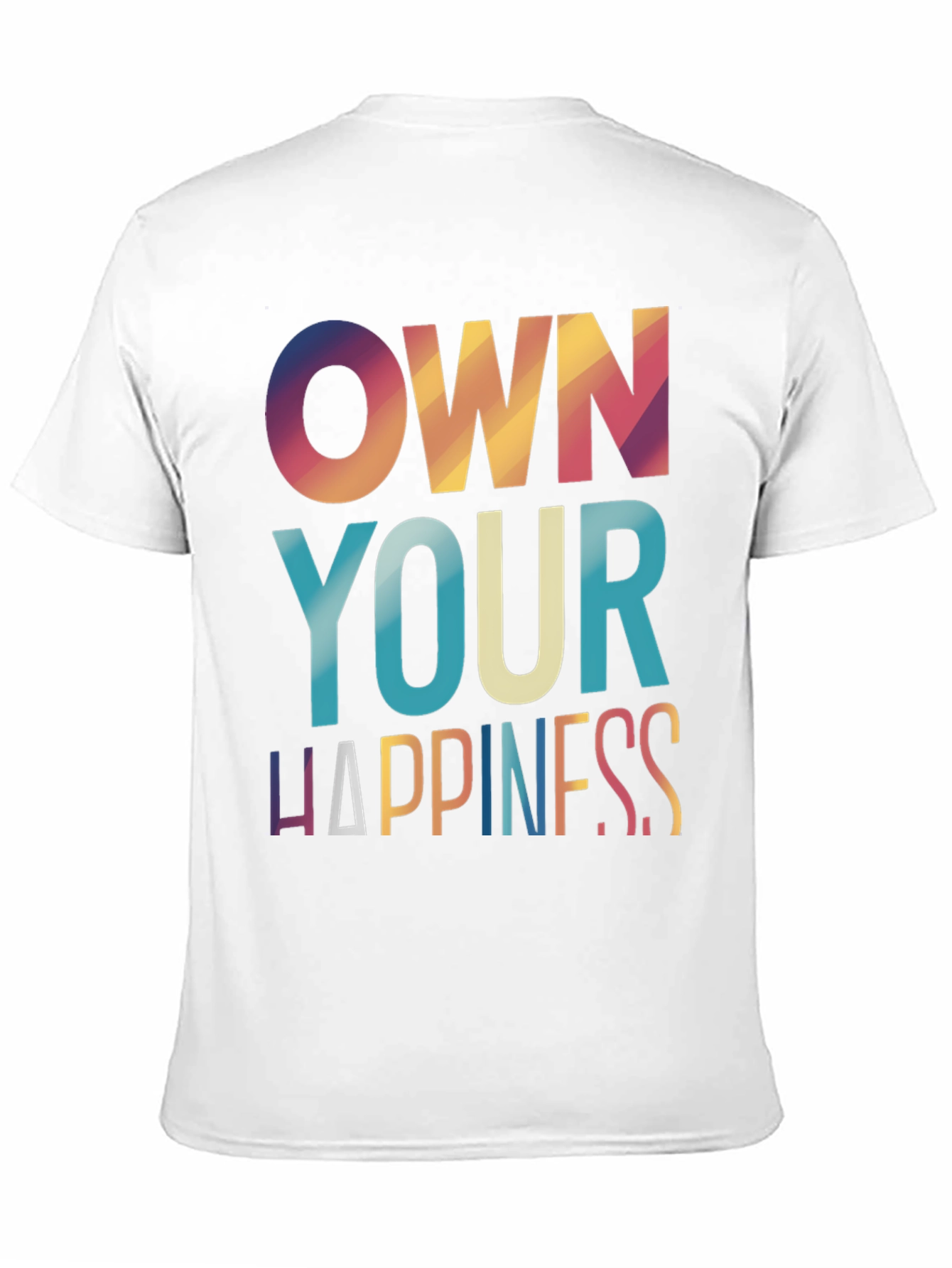 Own Your Happiness Graphic Tee - Black Casual T-Shirt
