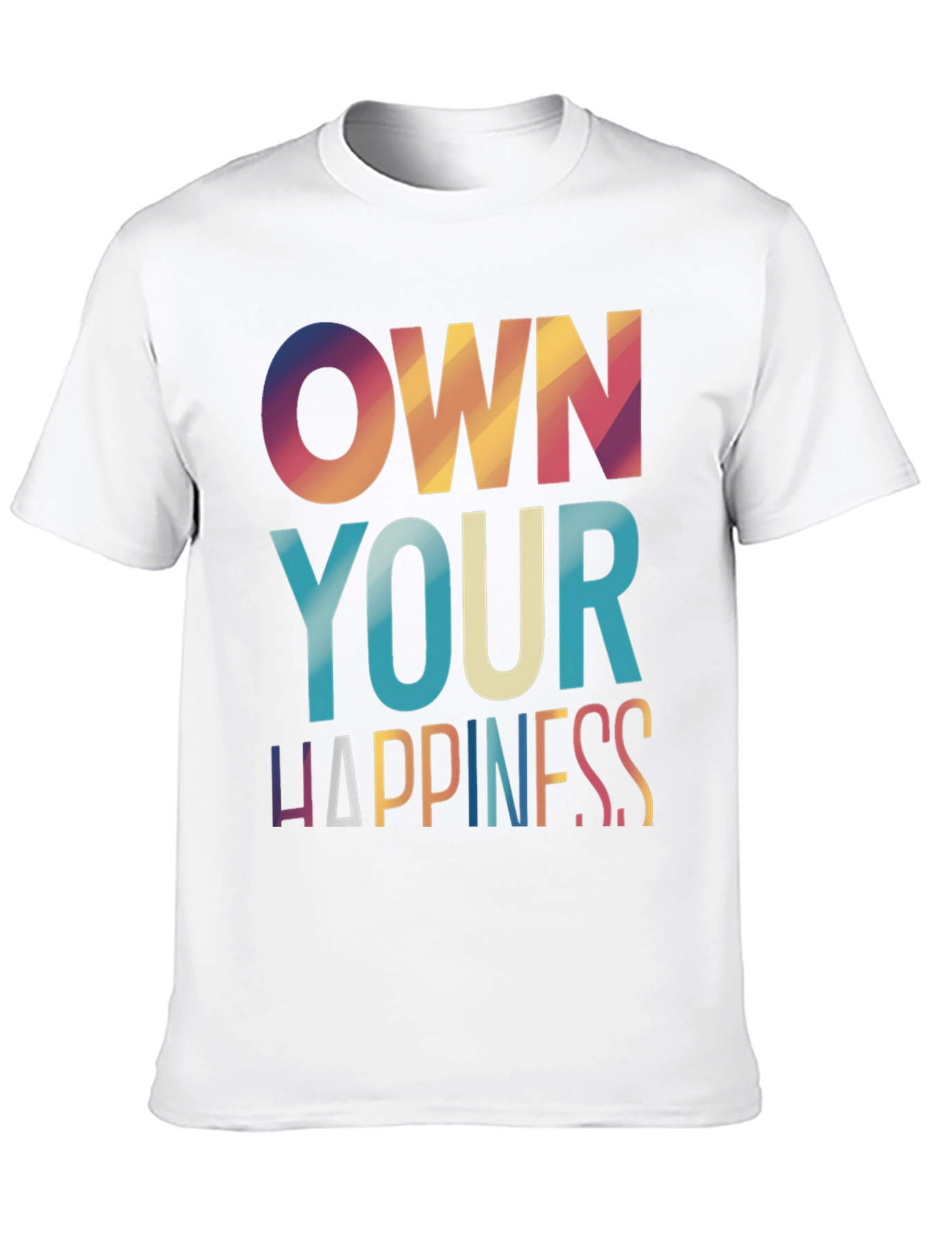 Own Your Happiness Graphic Tee - Black Casual T-Shirt