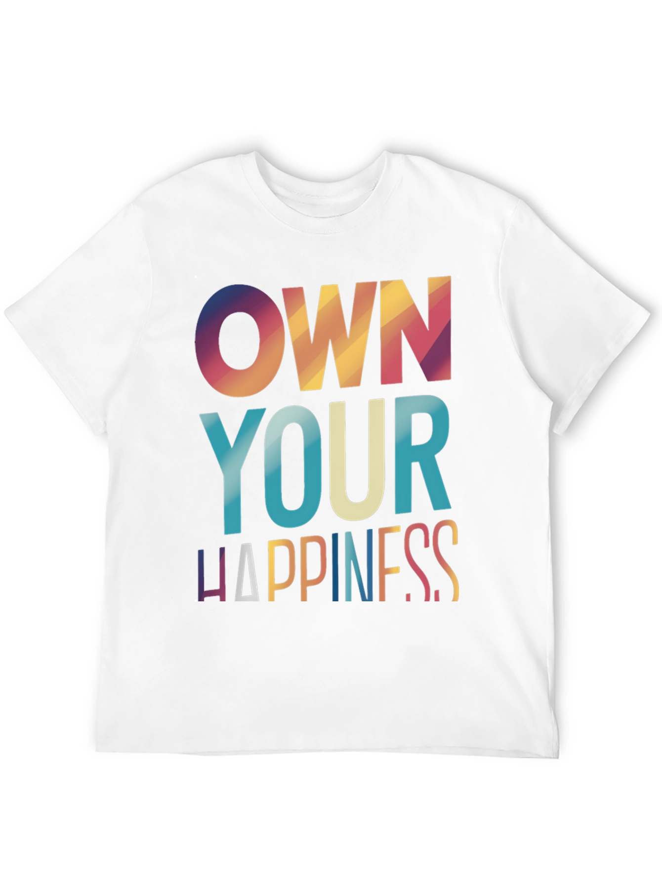 Own Your Happiness Graphic Tee - Black Casual T-Shirt