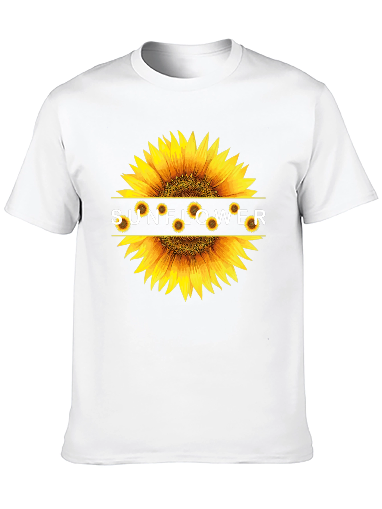 Sunflower Graphic Print Black T-Shirt