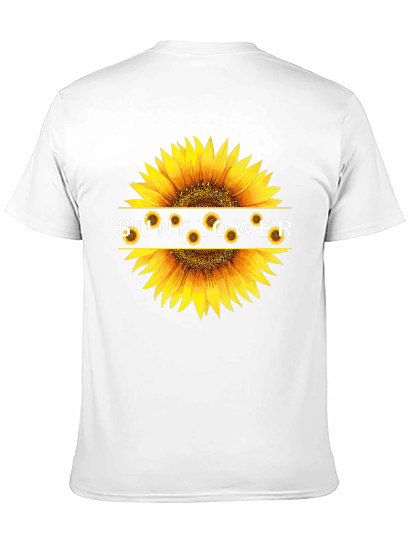 Sunflower Graphic Print Black T-Shirt
