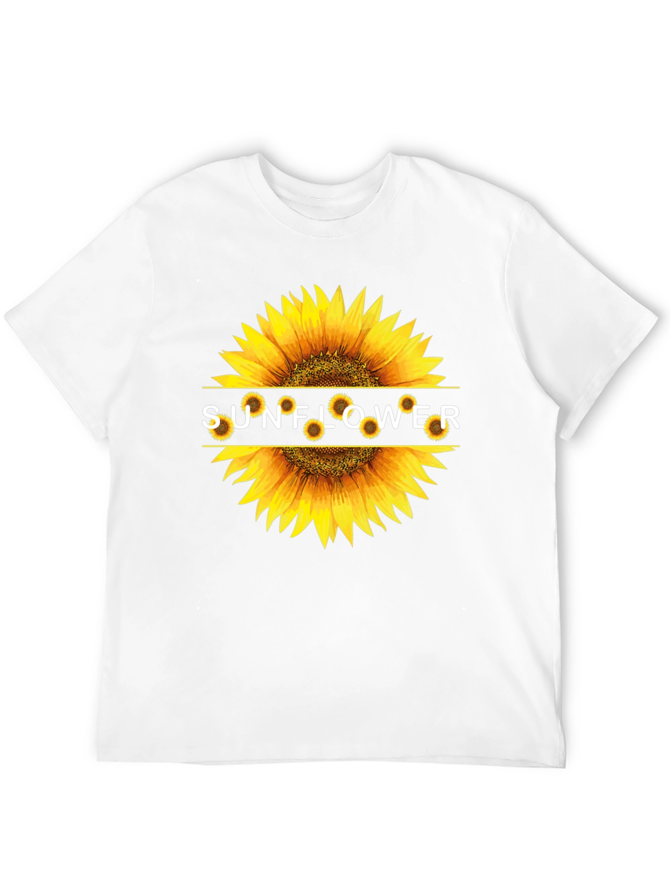 Sunflower Graphic Print Black T-Shirt