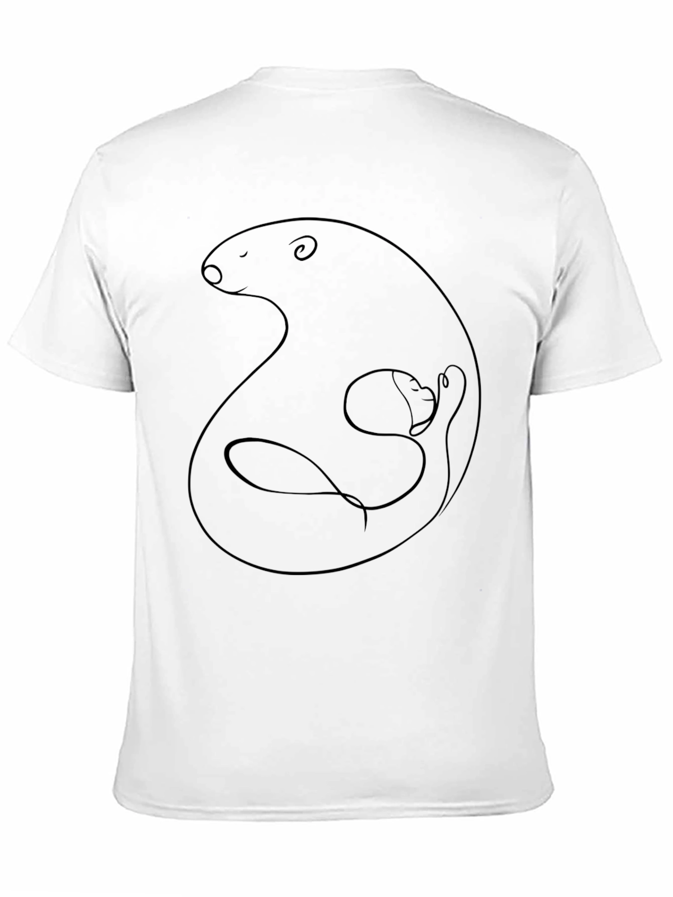 Bear & Cub Graphic Tee - Black Cotton Blend