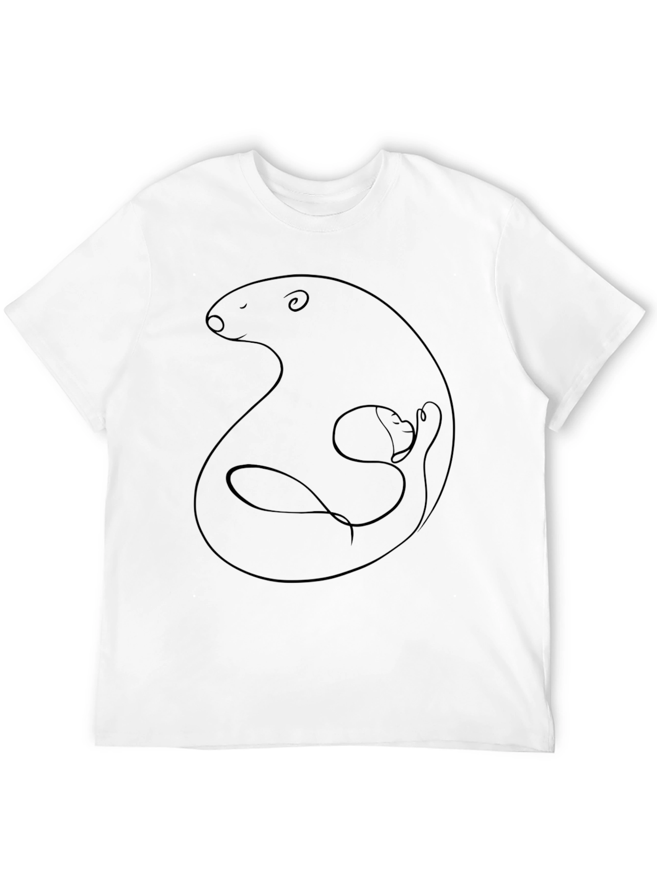 Bear & Cub Graphic Tee - Black Cotton Blend