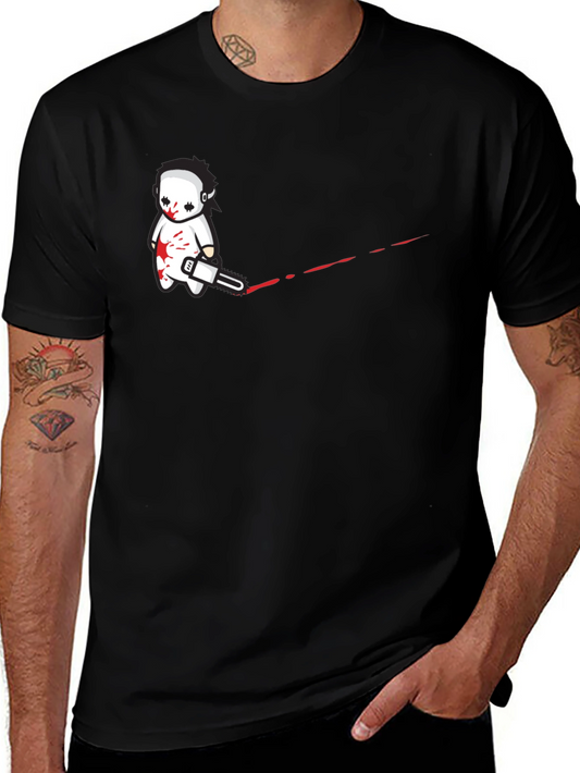 Cartoon Horror T-Shirt - Chainsaw Killer Tee