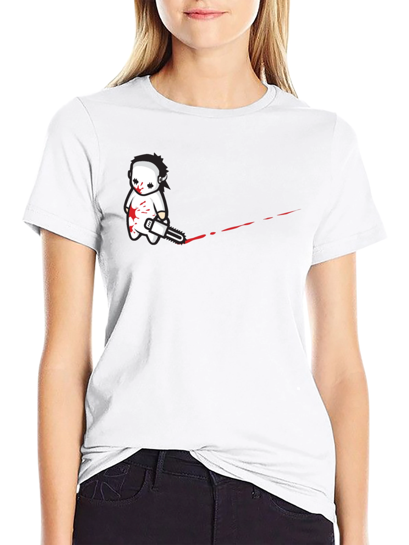 Cartoon Horror T-Shirt - Chainsaw Killer Tee