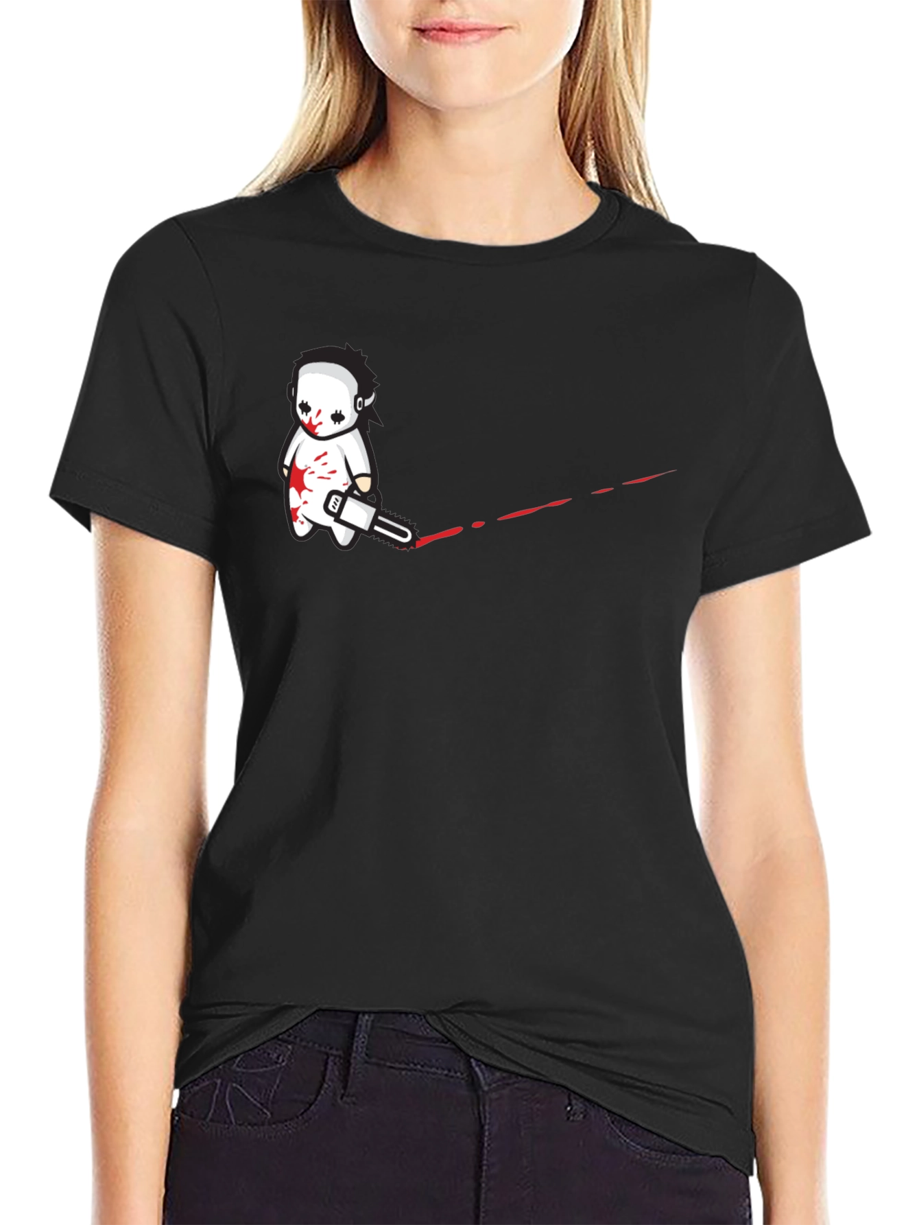 Cartoon Horror T-Shirt - Chainsaw Killer Tee
