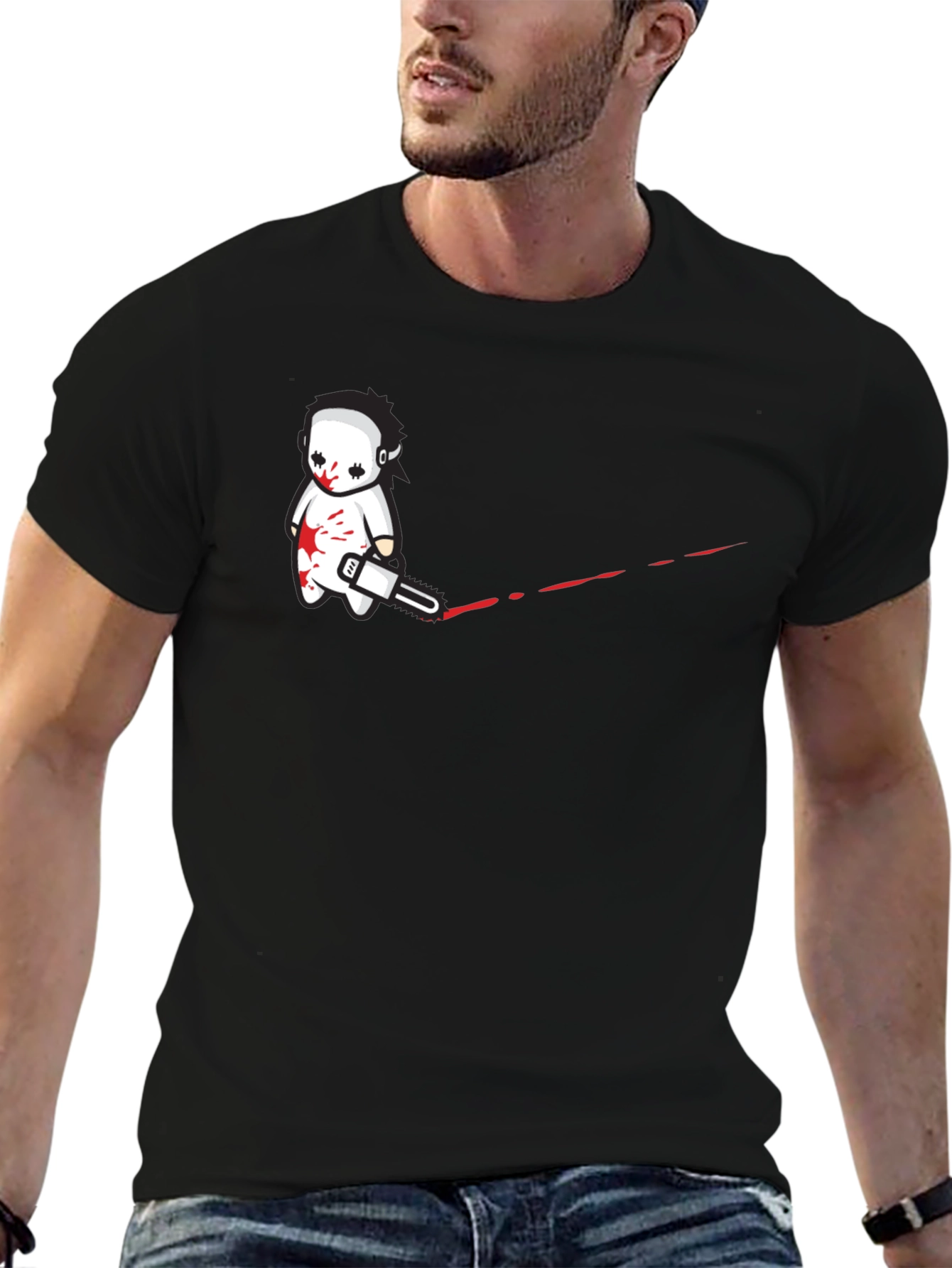 Cartoon Horror T-Shirt - Chainsaw Killer Tee