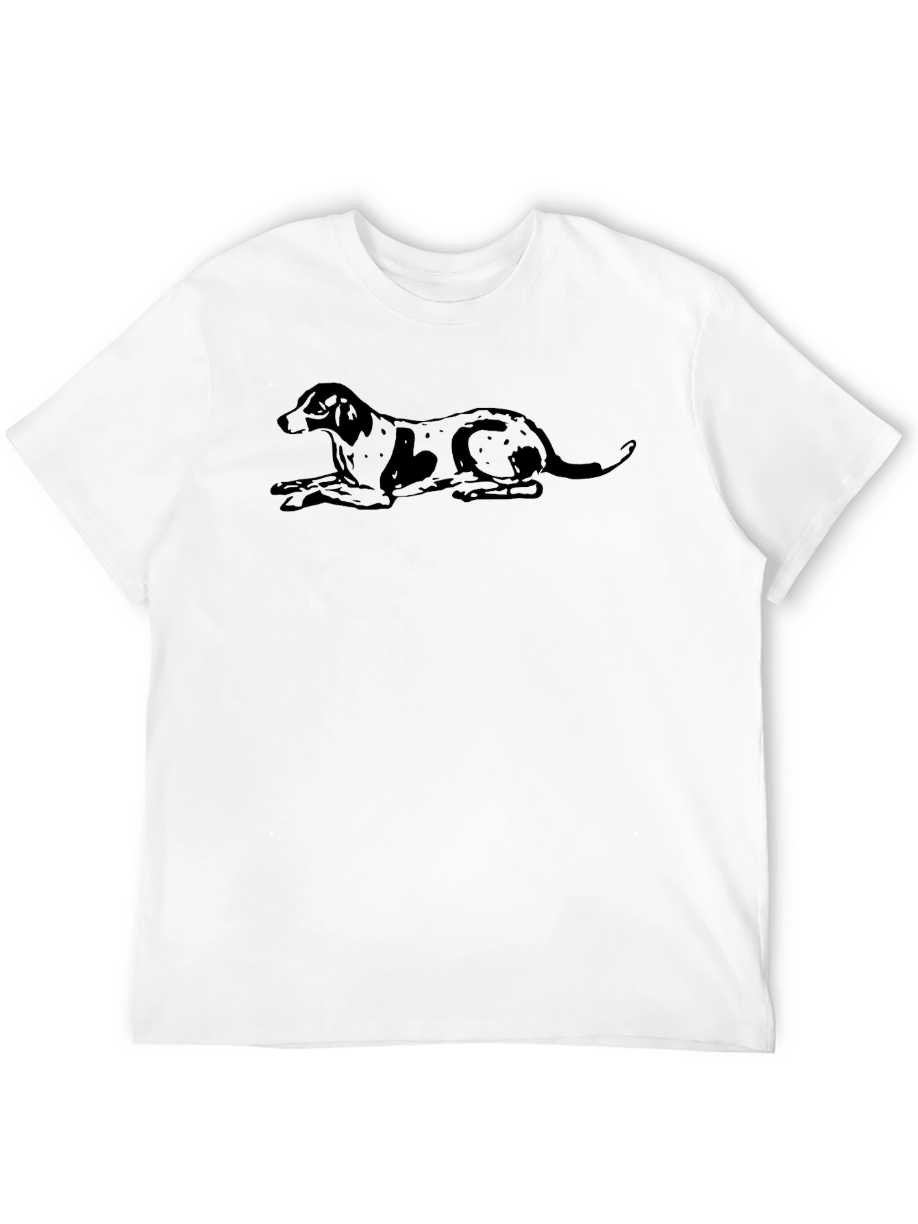 Dog Graphic Print Black T-Shirt