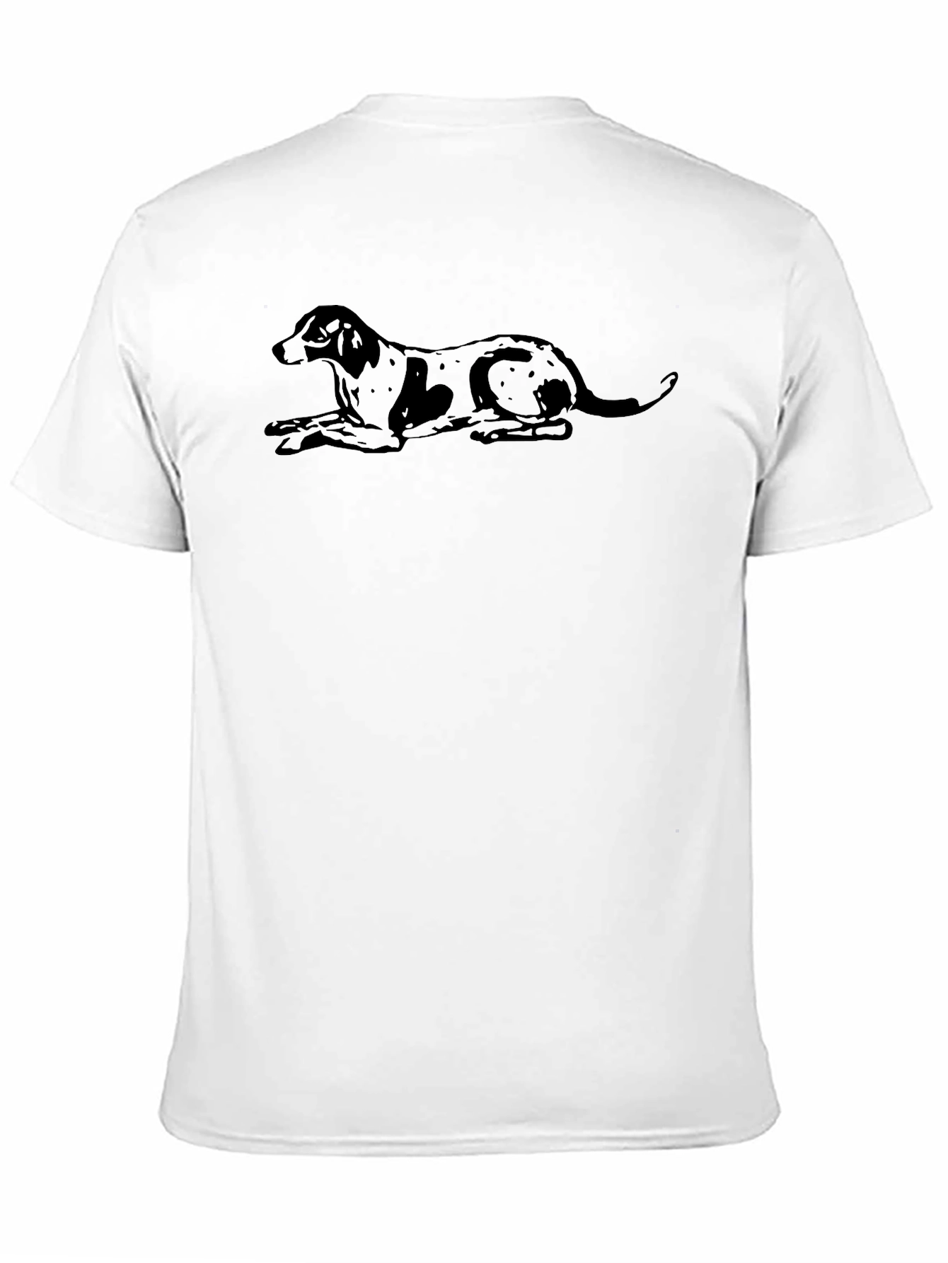 Dog Graphic Print Black T-Shirt